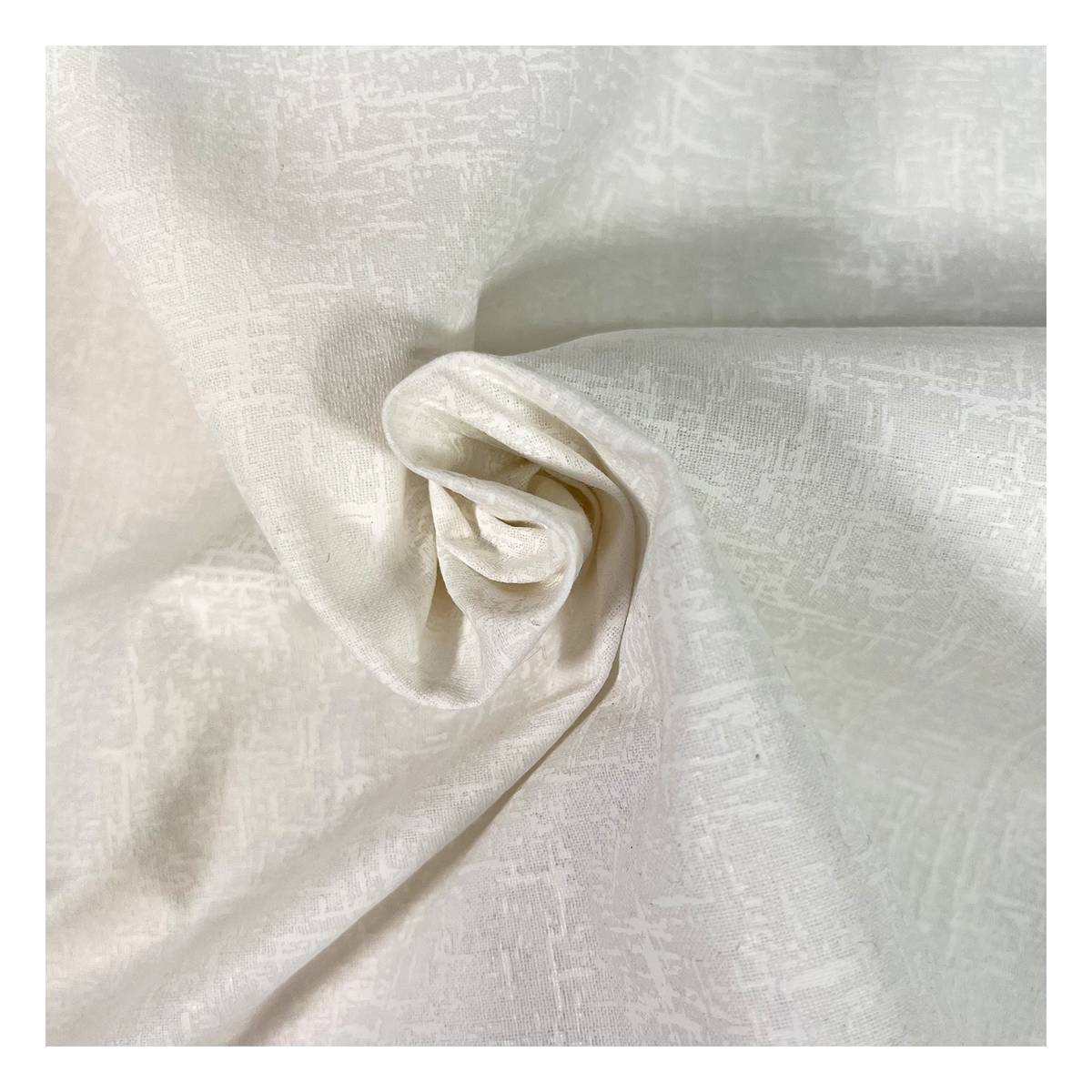 White Cotton Textured Blender Fabric by the Metre Hobbycraft