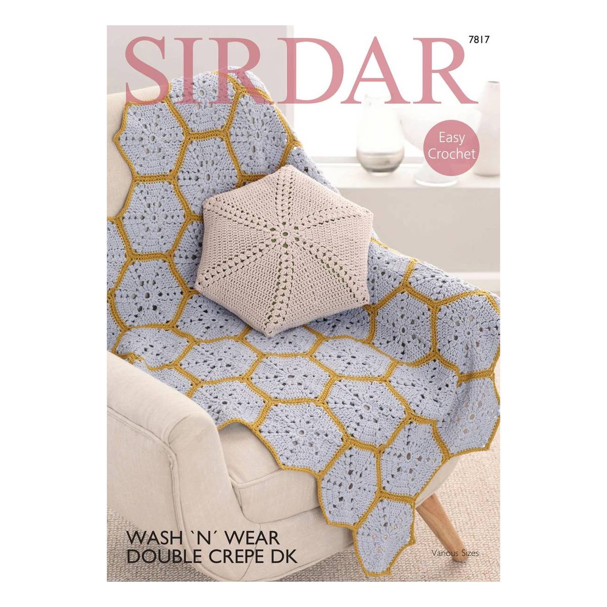 Sirdar Wash 'n' Wear Double Crepe Blanket and Cushion Cover Digital