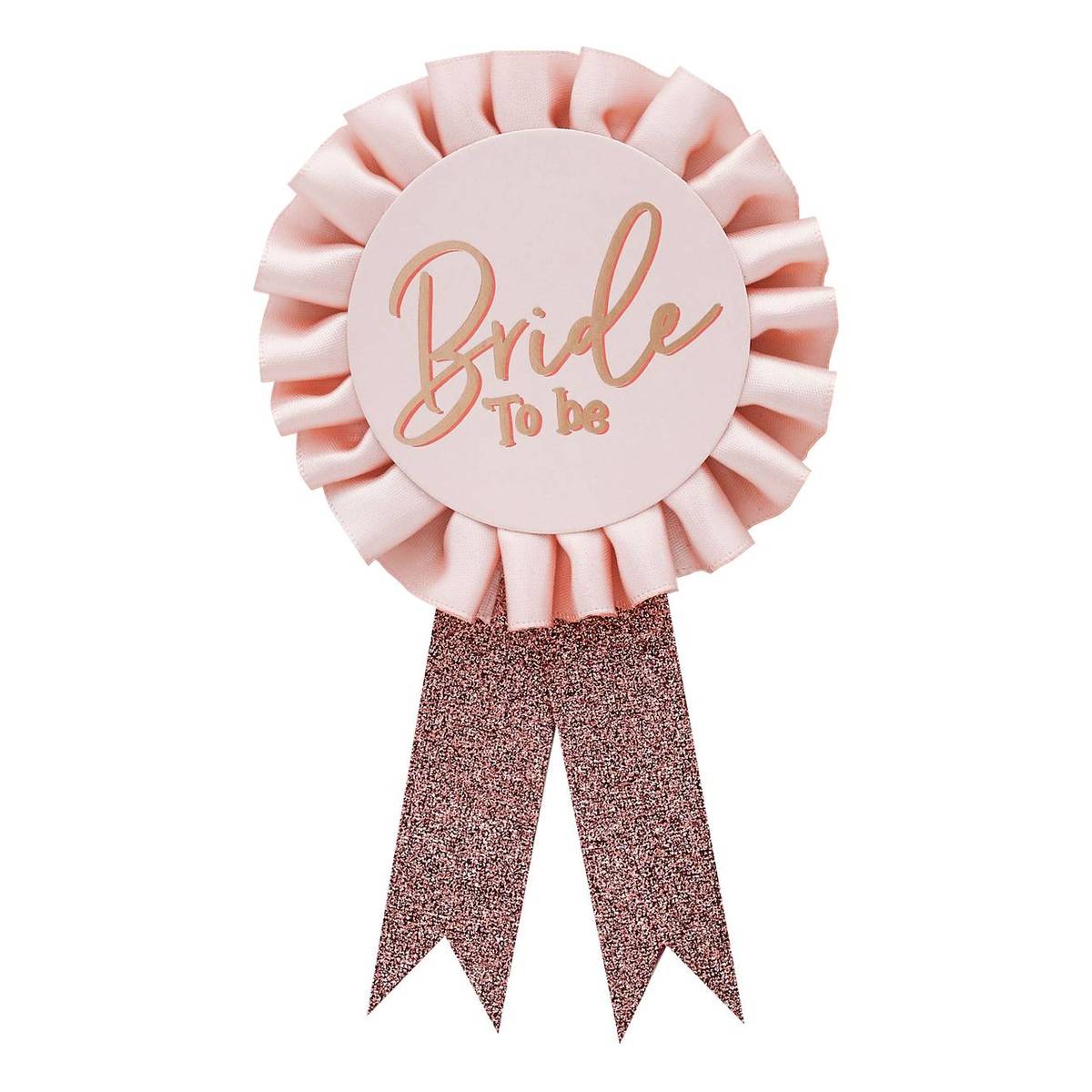Team Bride Rosette Rose Gold Adult Wedding Accessory