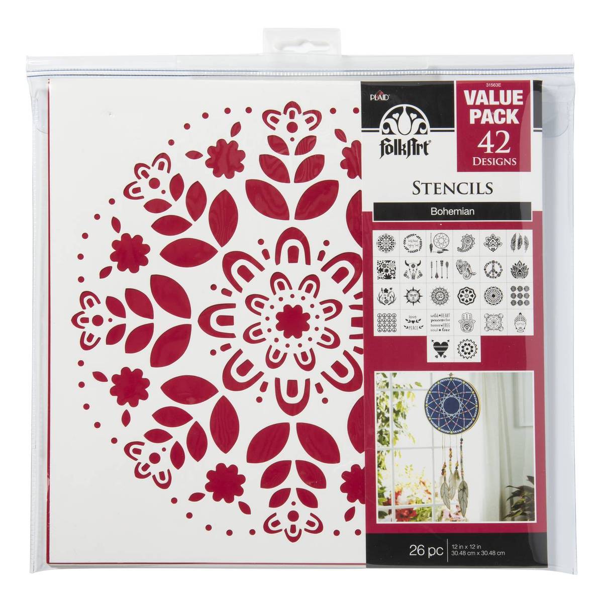FolkArt Bohemian Paper Stencil Set 26 Pack Hobbycraft