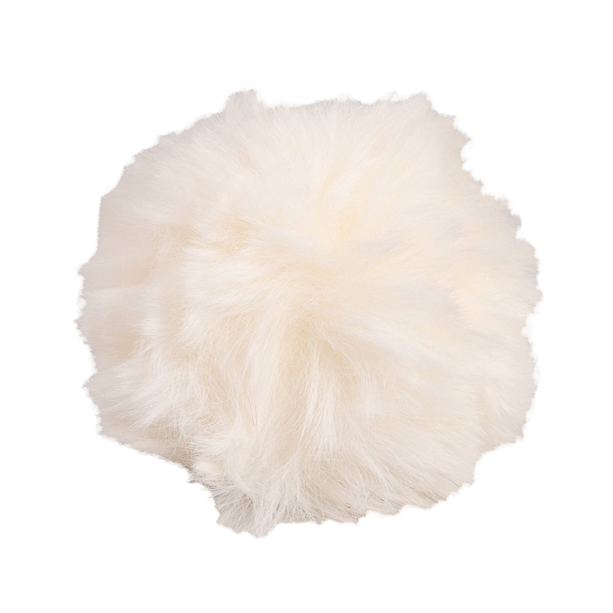 Cream Faux Fur Pom Pom 11cm Hobbycraft