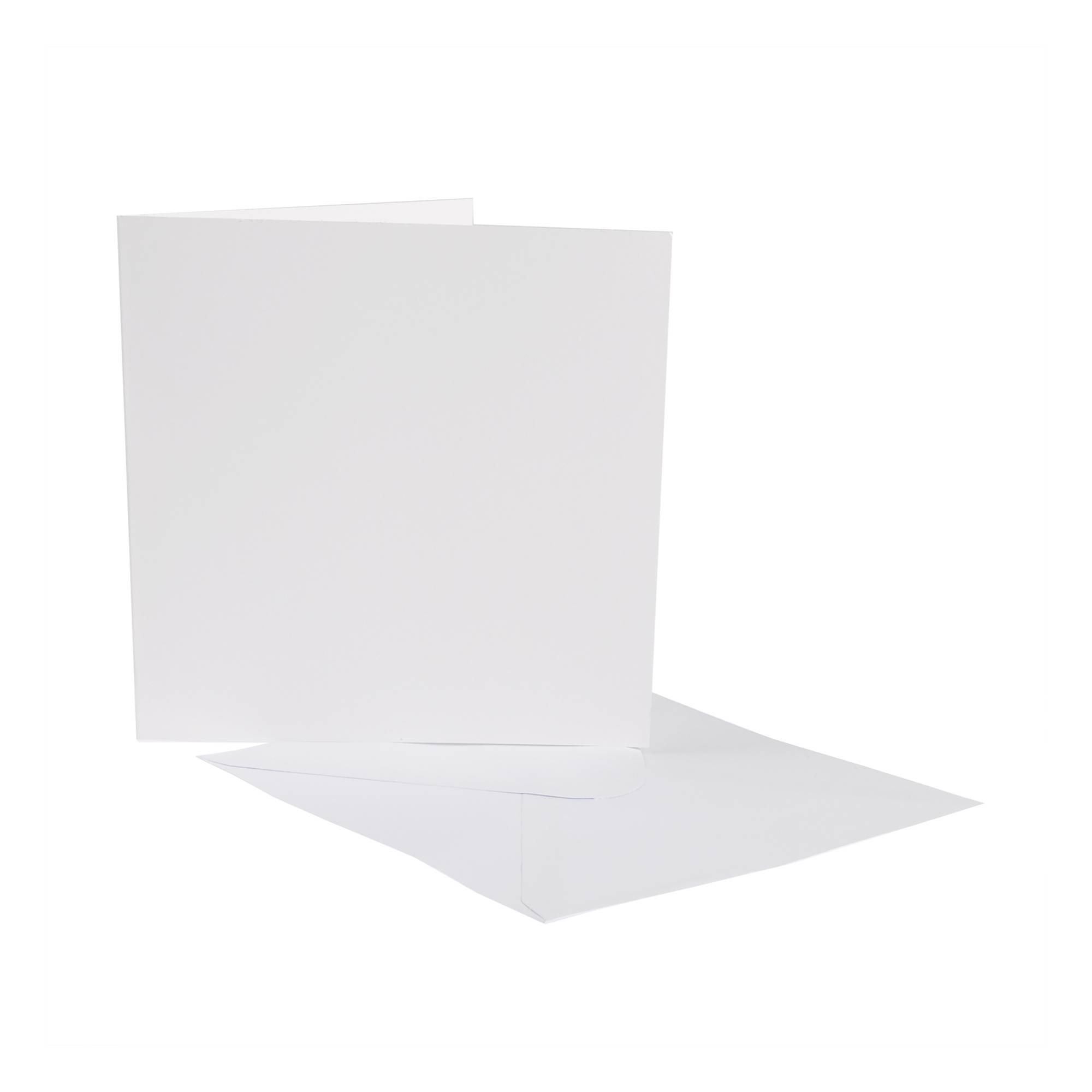 White Cards and Envelopes 6 x 6 Inches 50 Pack Hobbycraft