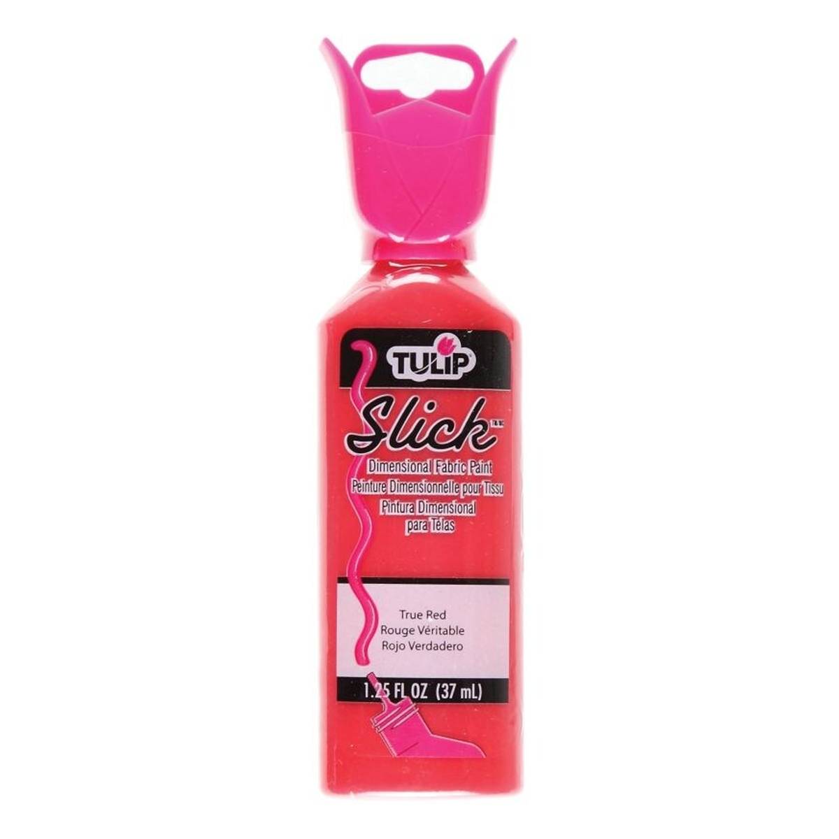 Tulip True Red Slick Fabric Paint 37ml Hobbycraft