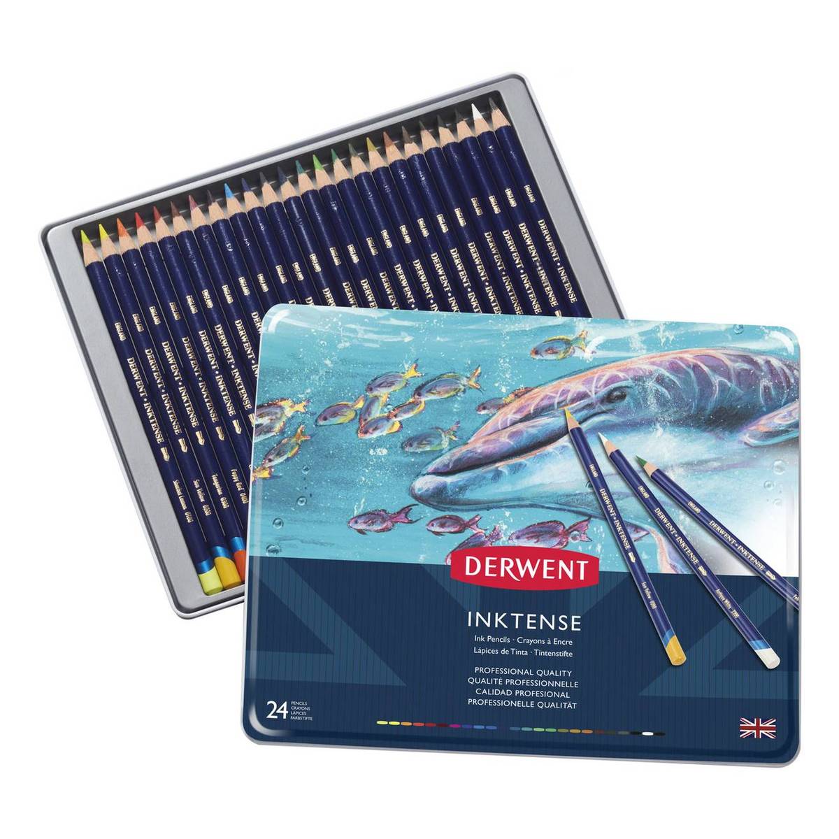 Derwent Inktense Water Soluble Ink Pencil Set 24 Pack Hobbycraft