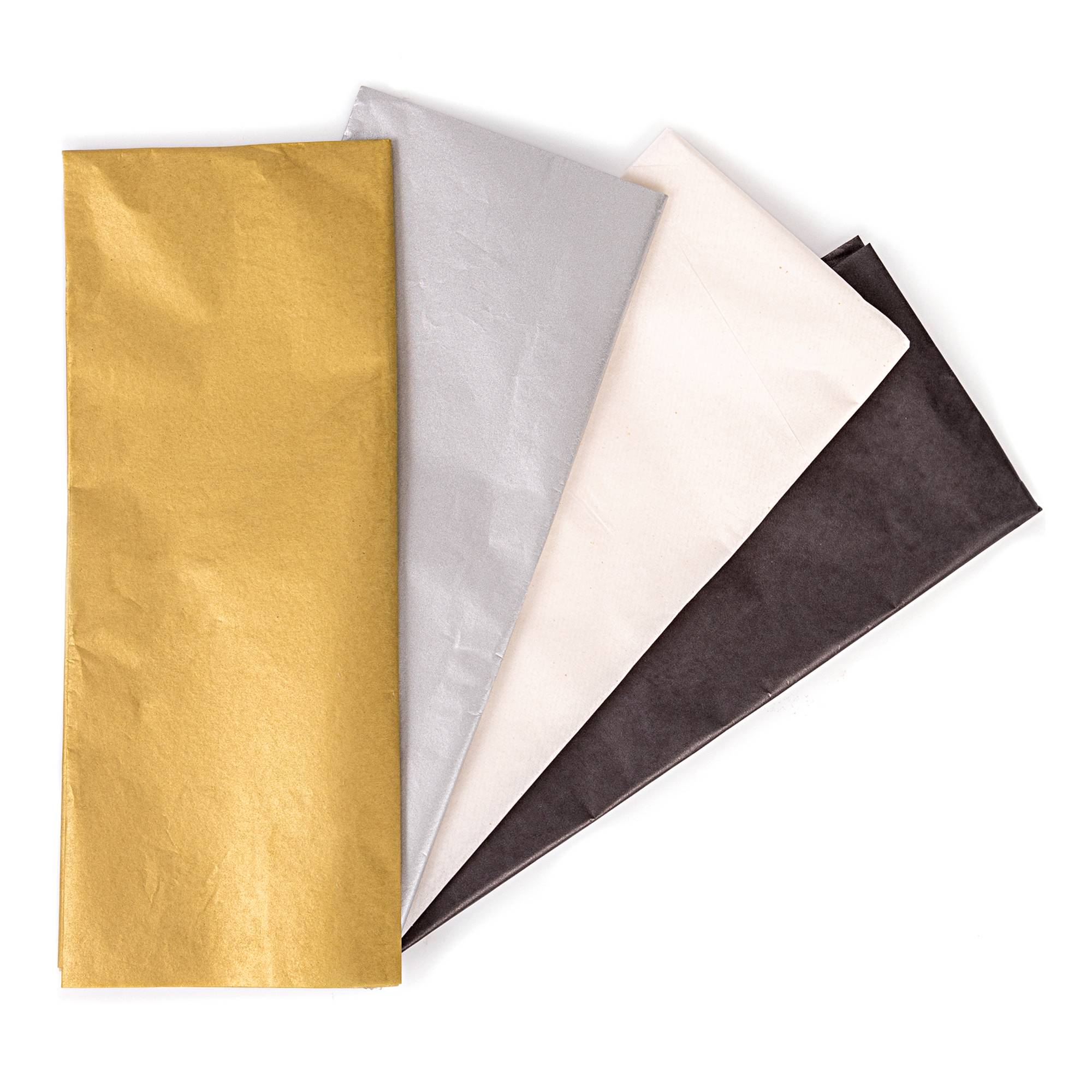 Gold and Silver Tissue Paper 50cm x 75cm 4 Pack