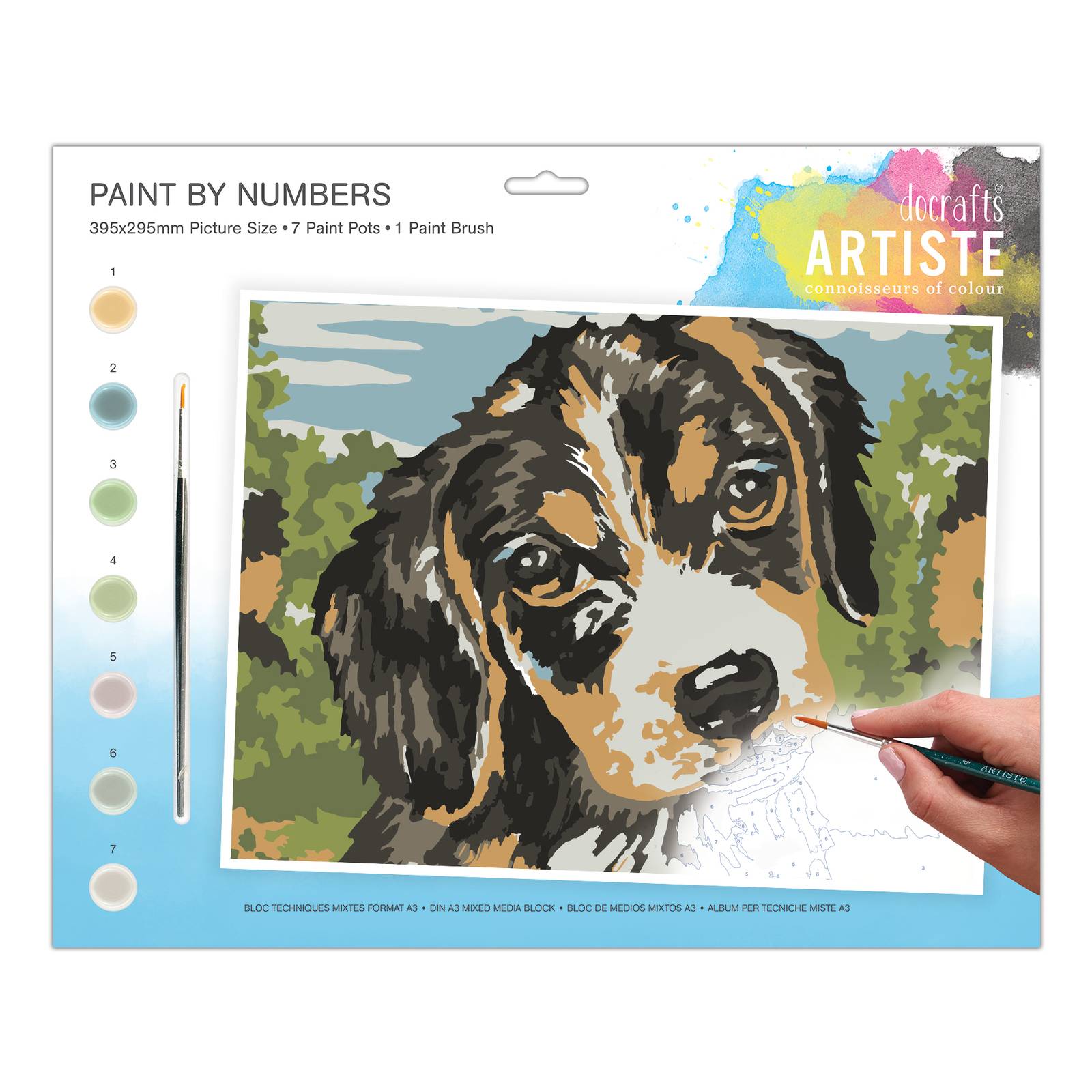 Artiste Dog Paint by Numbers | Hobbycraft
