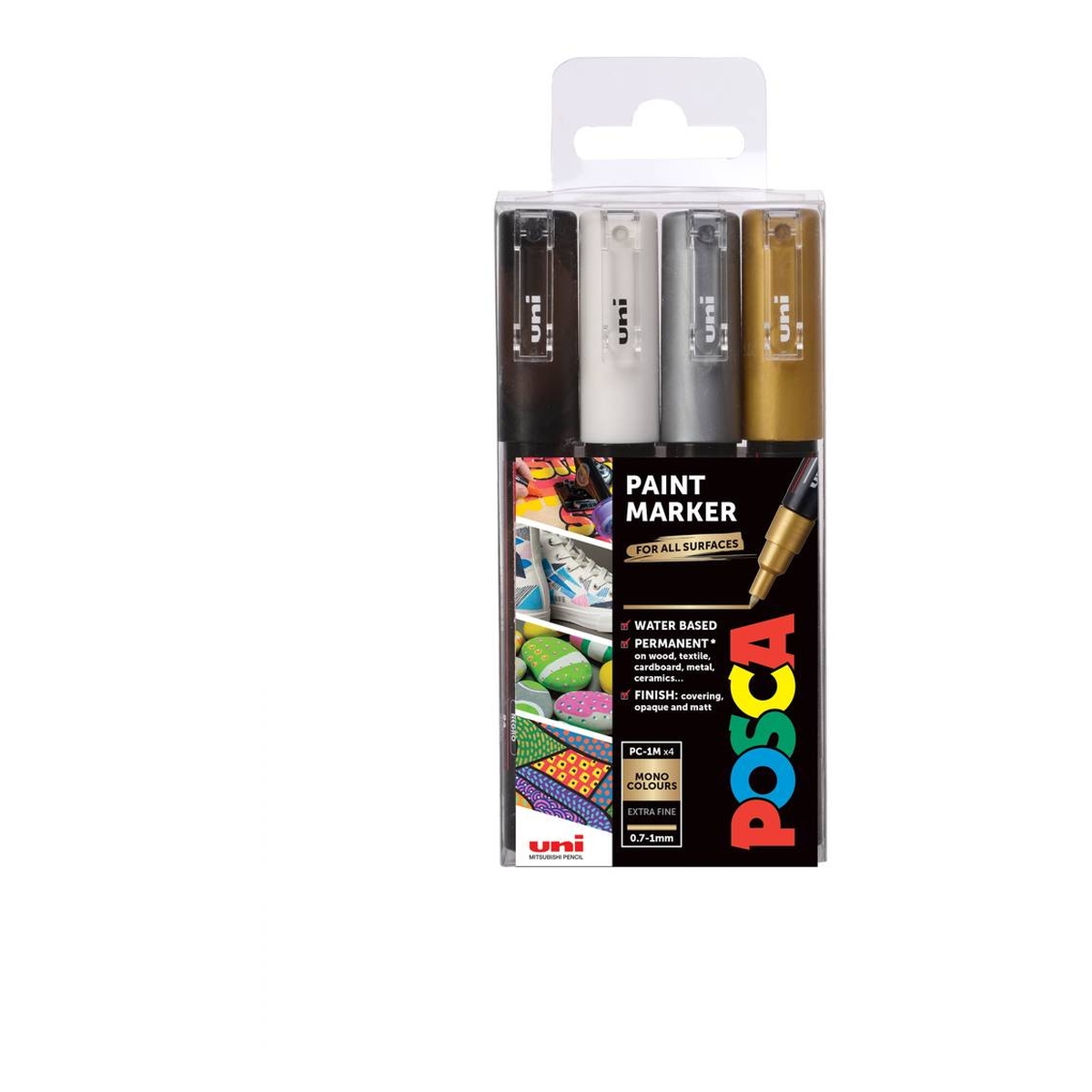 Uniball Mono Posca PC1M Marker Pens 4 Pack Hobbycraft