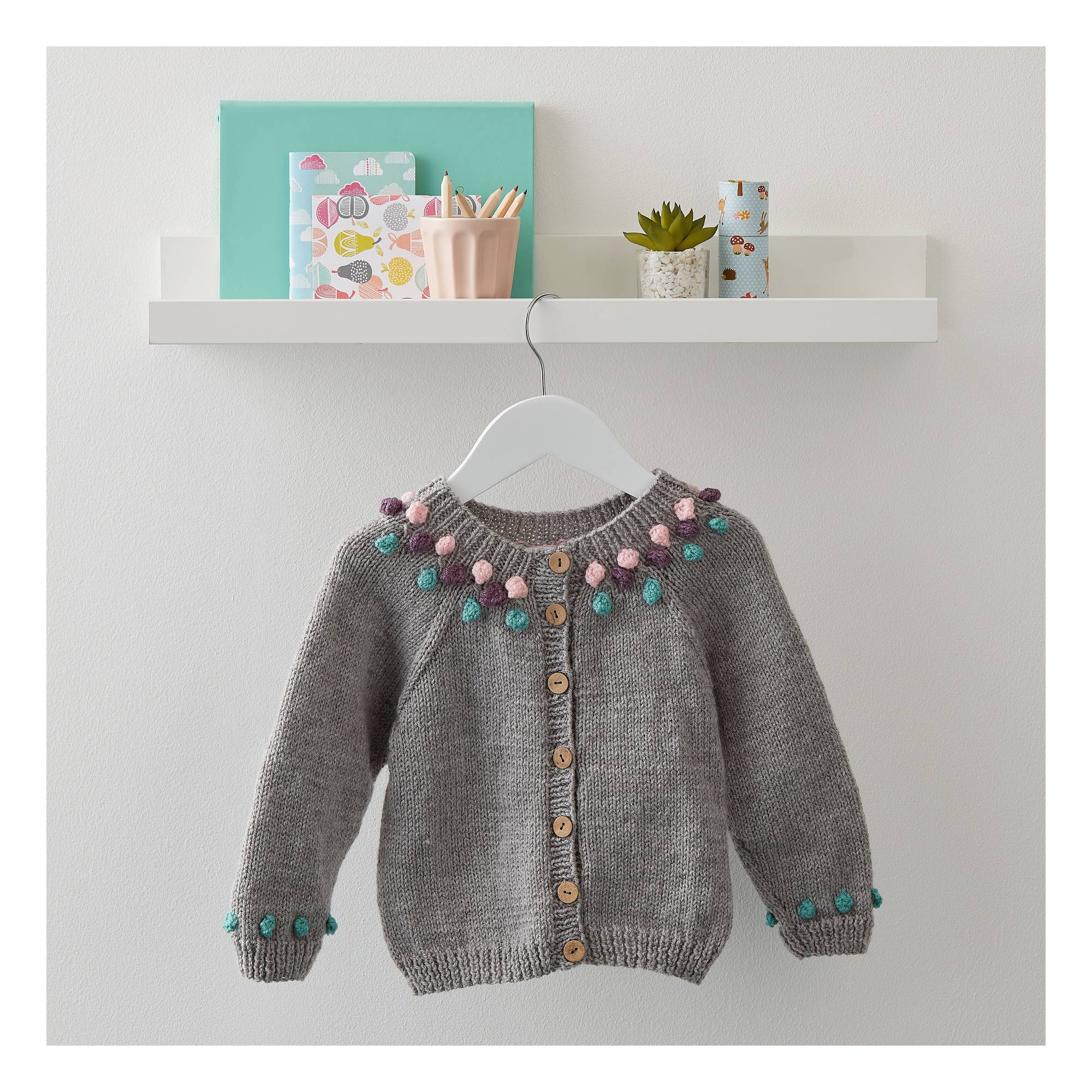 Knitcraft Kids' Bobble Cardigan Digital Pattern 0146 Hobbycraft