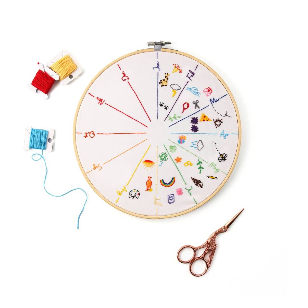 Buy Artisan Year of Stitches Embroidery Kit for GBP 8.00 | Hobbycraft UK