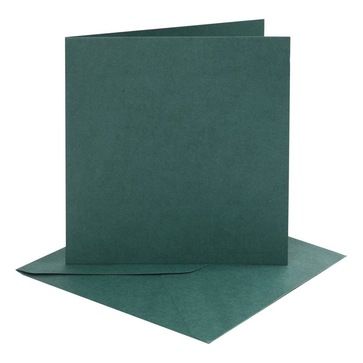 Dark Green Cards and Envelopes 6 x 6 Inches 4 Pack Hobbycraft