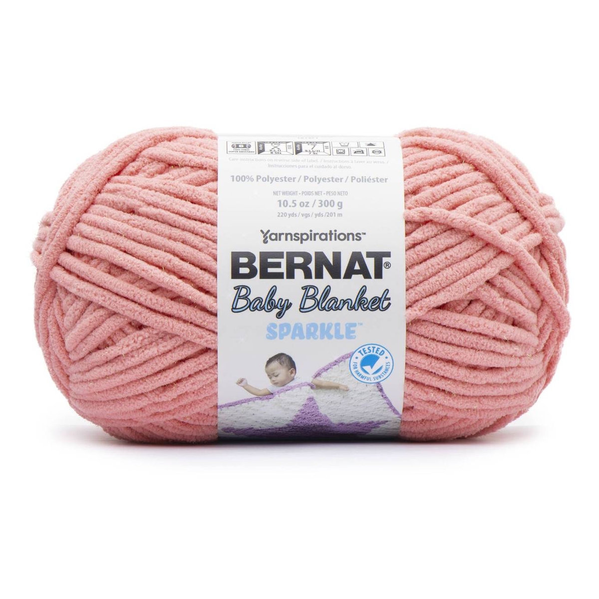Bernat Rose Glow Baby Blanket Sparkle Yarn 300g Hobbycraft