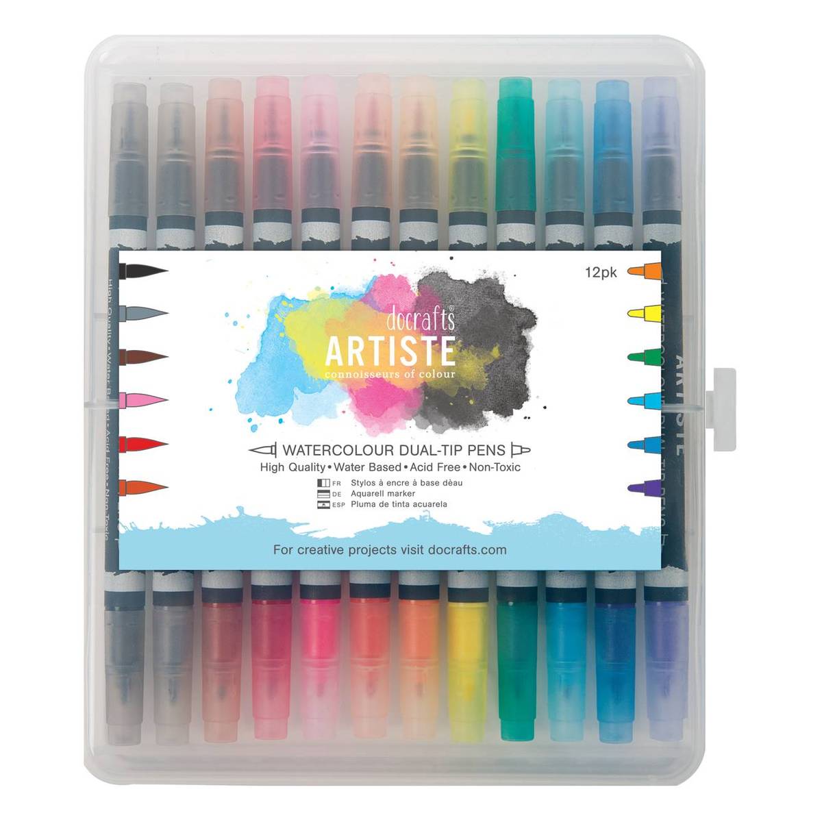 Artiste Watercolour Dual Tip Pens 12 Pack Hobbycraft