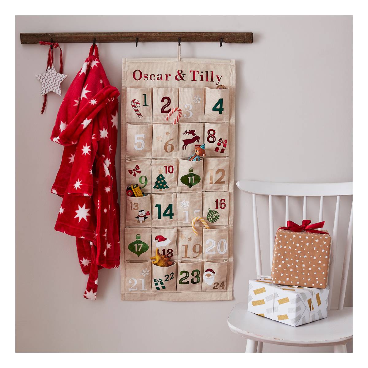 Advent Canvas Panel 78cm x 38cm Hobbycraft