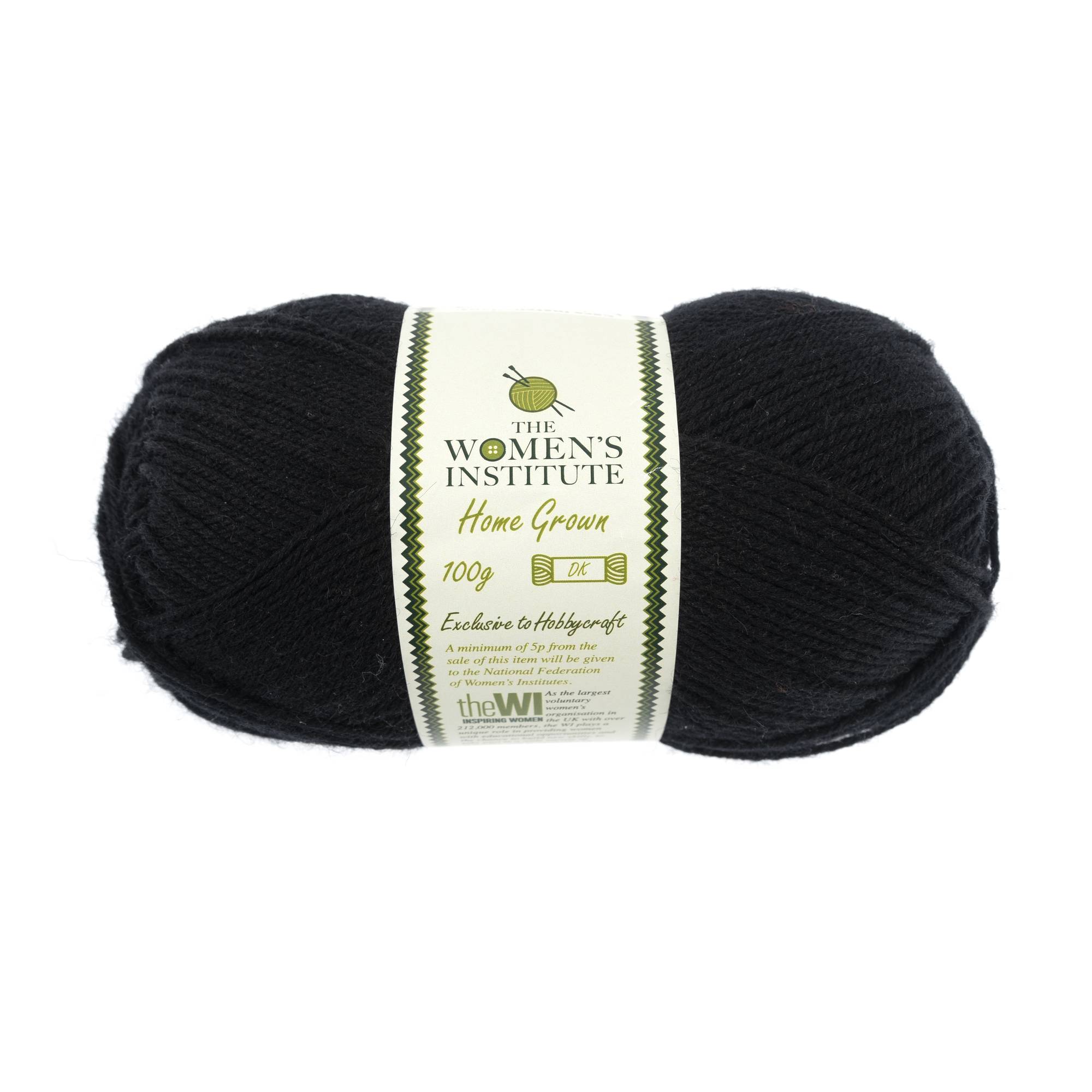 Women's Institute Black Home Grown DK Yarn 100g | Hobbycraft