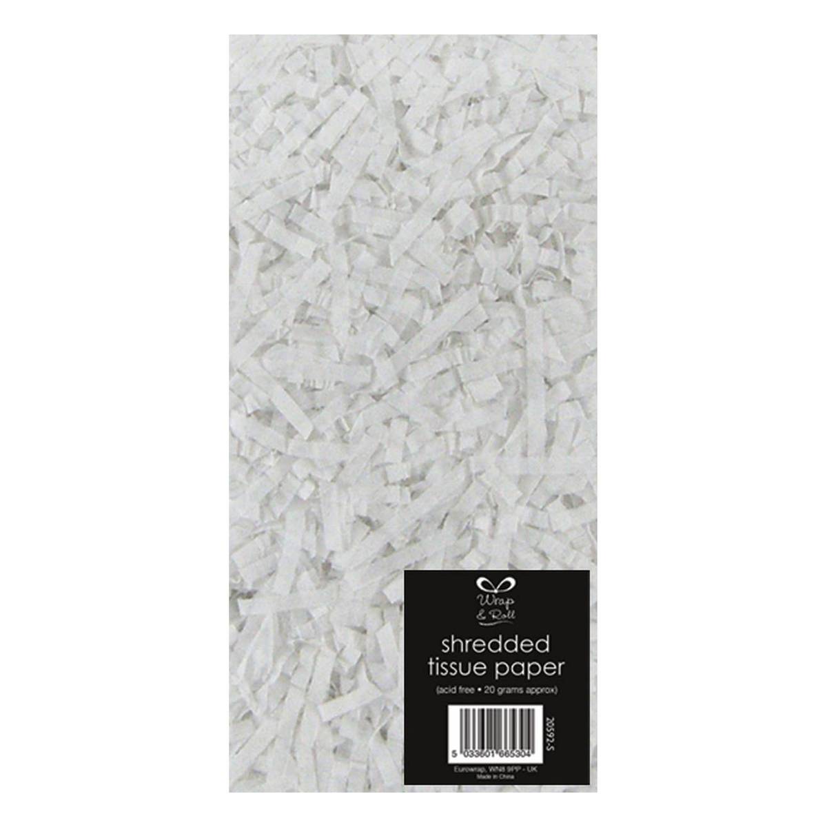 White Shredded Tissue Paper 20g Hobbycraft