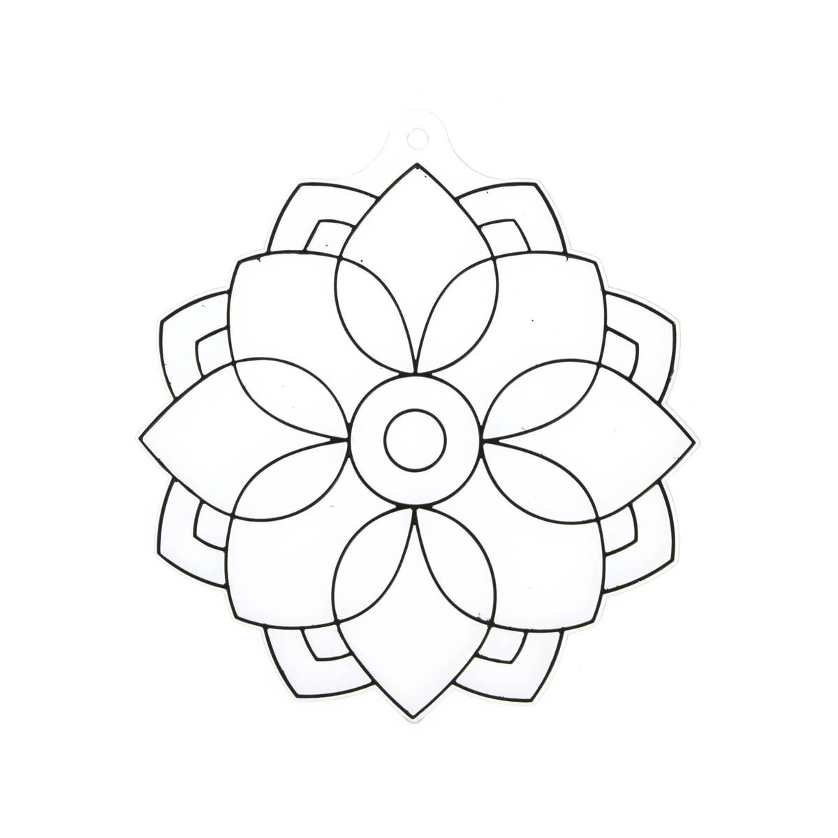 Flower Mandala Plastic Suncatcher