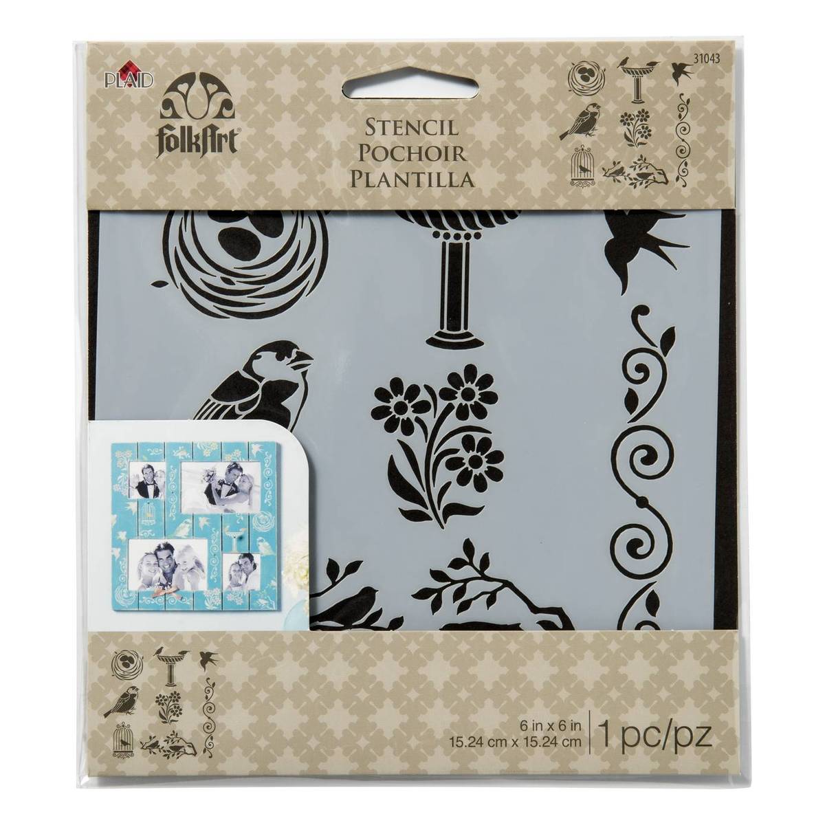 FolkArt Birds Laser Stencil Hobbycraft