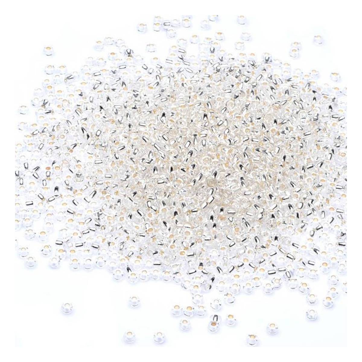 Beads Unlimited Silver Rocaille Beads 2.5mm x 3mm 50g