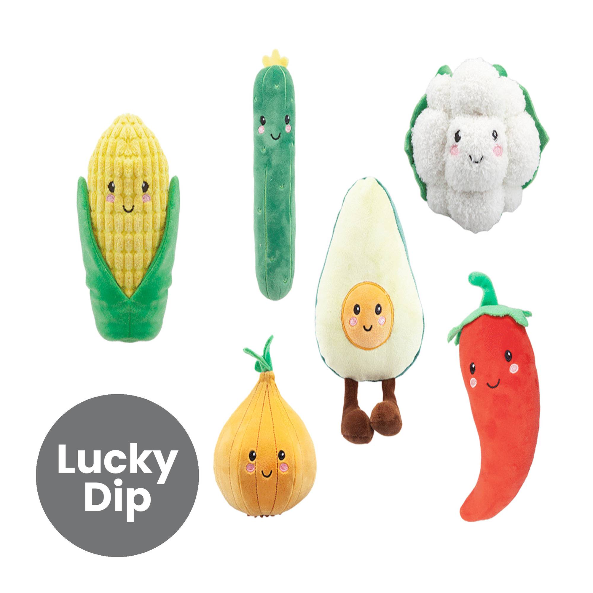 Peluches Softlings Fast Foodies - 6 Personnages Nourriture (Hamburger, Frites...) - Environ 16 Cm