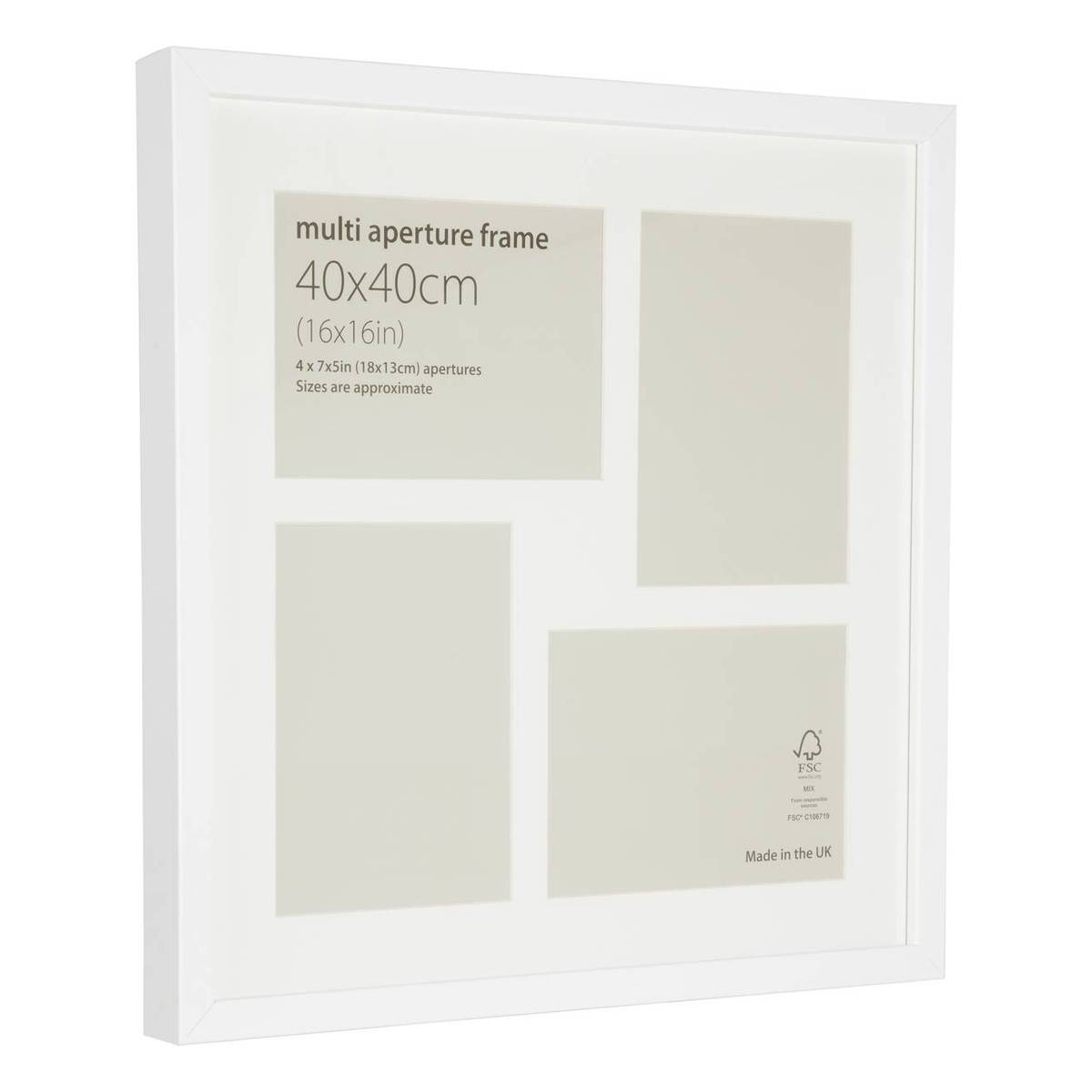 White Multi-Aperture Frame 40cm x 40cm