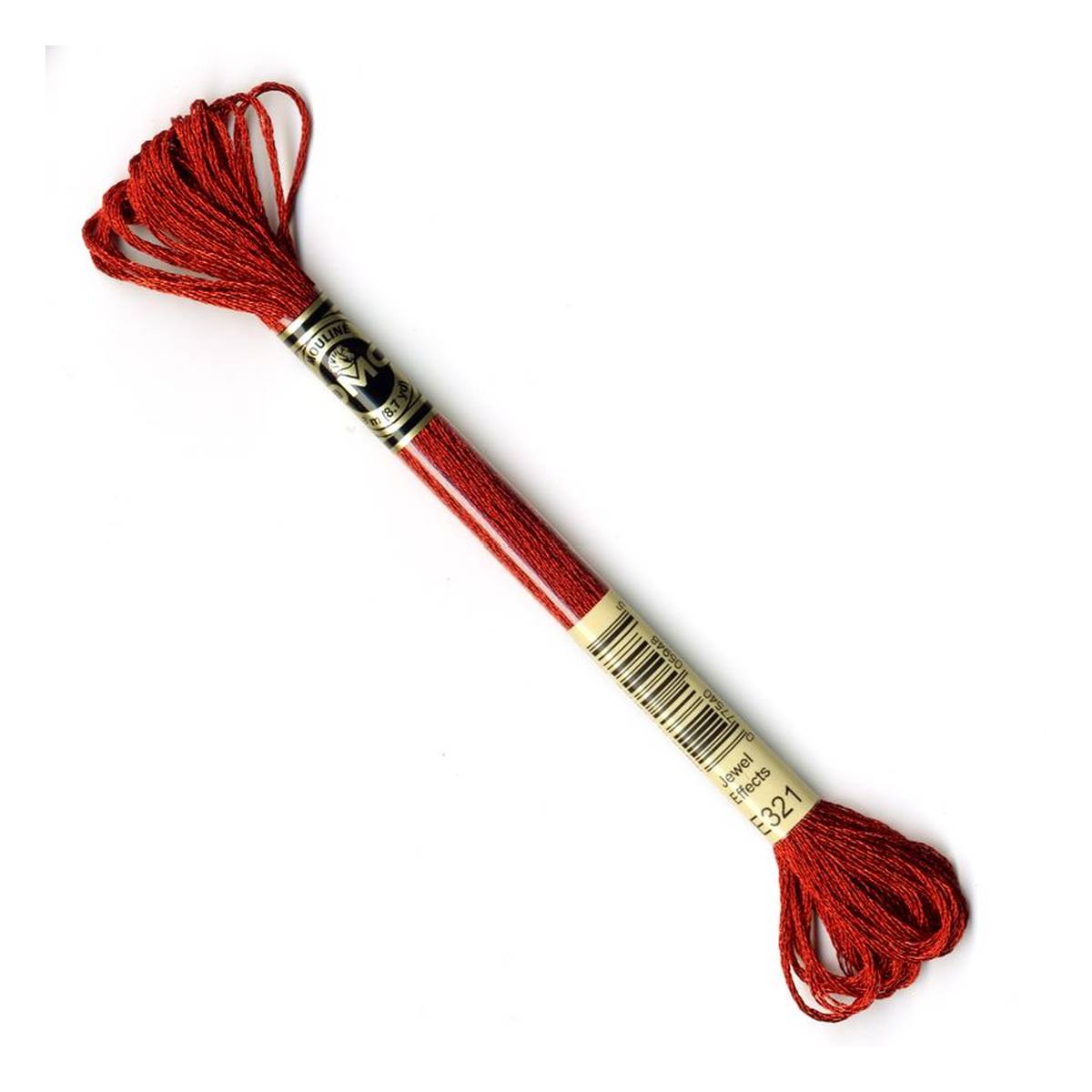 DMC Mouline Red Ruby Light Effects Embroidery Thread 8m (E321) Hobbycraft