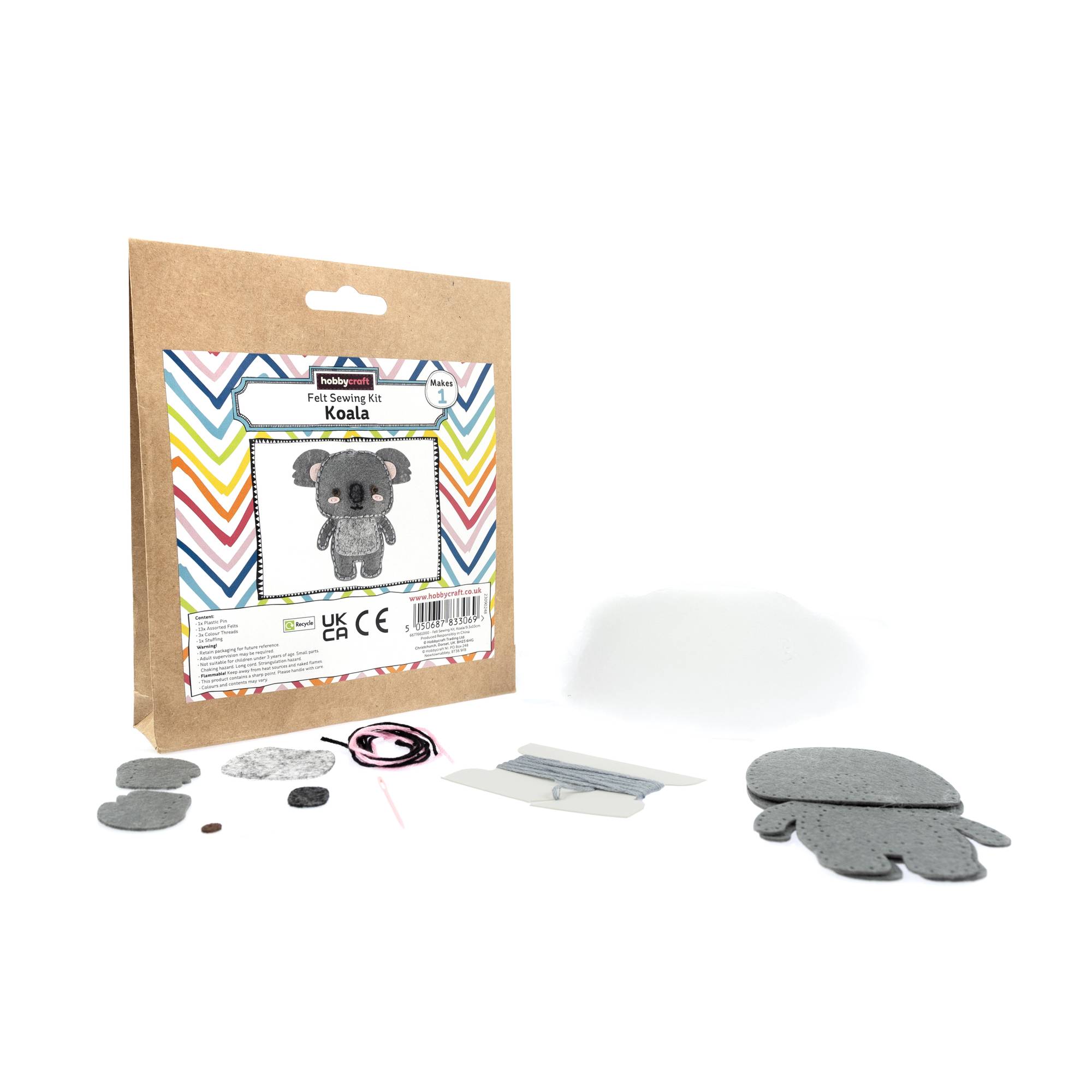 Koala Felt Sewing Kit Hobbycraft