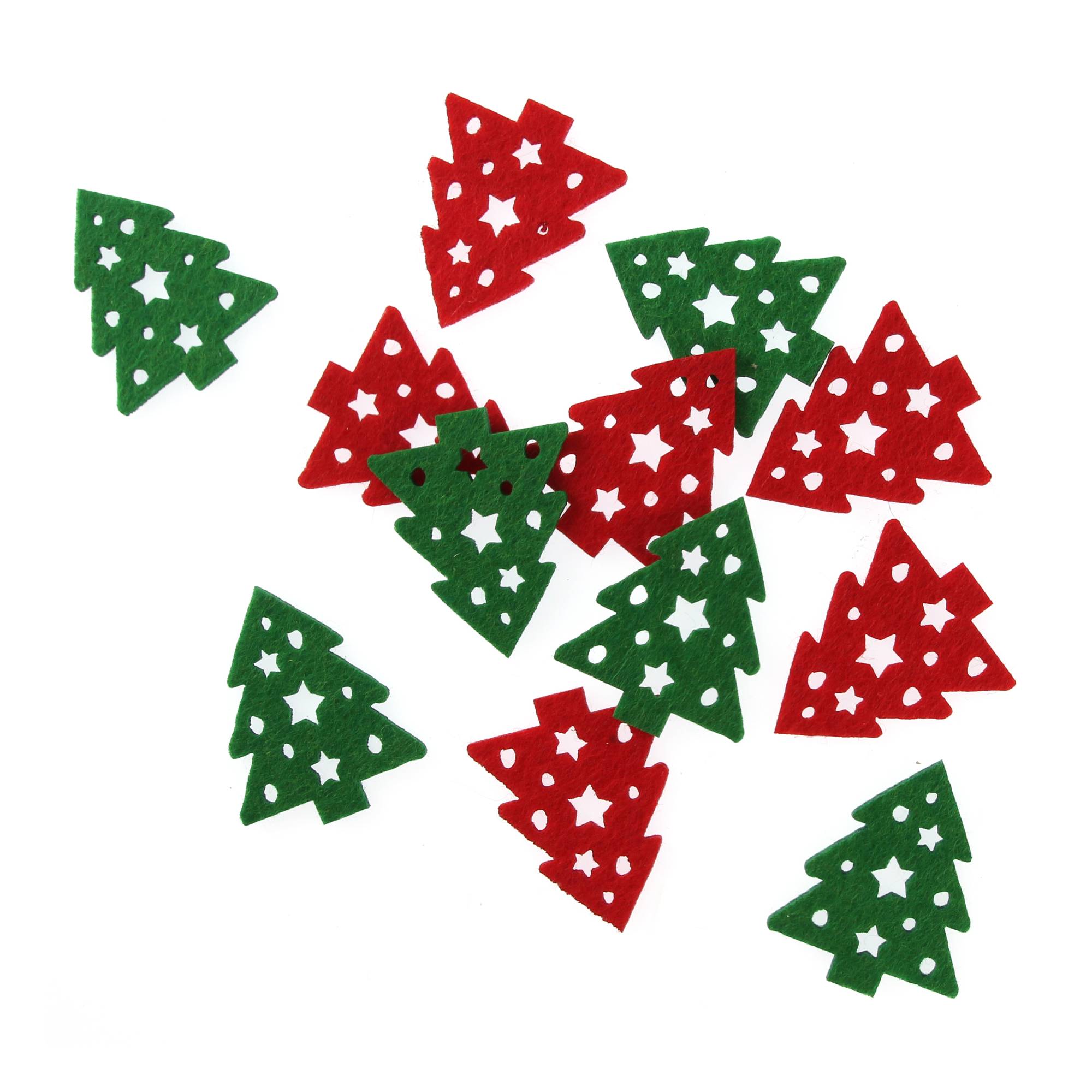 Christmas Tree Felt Embellishments 12 Pack Hobbycraft