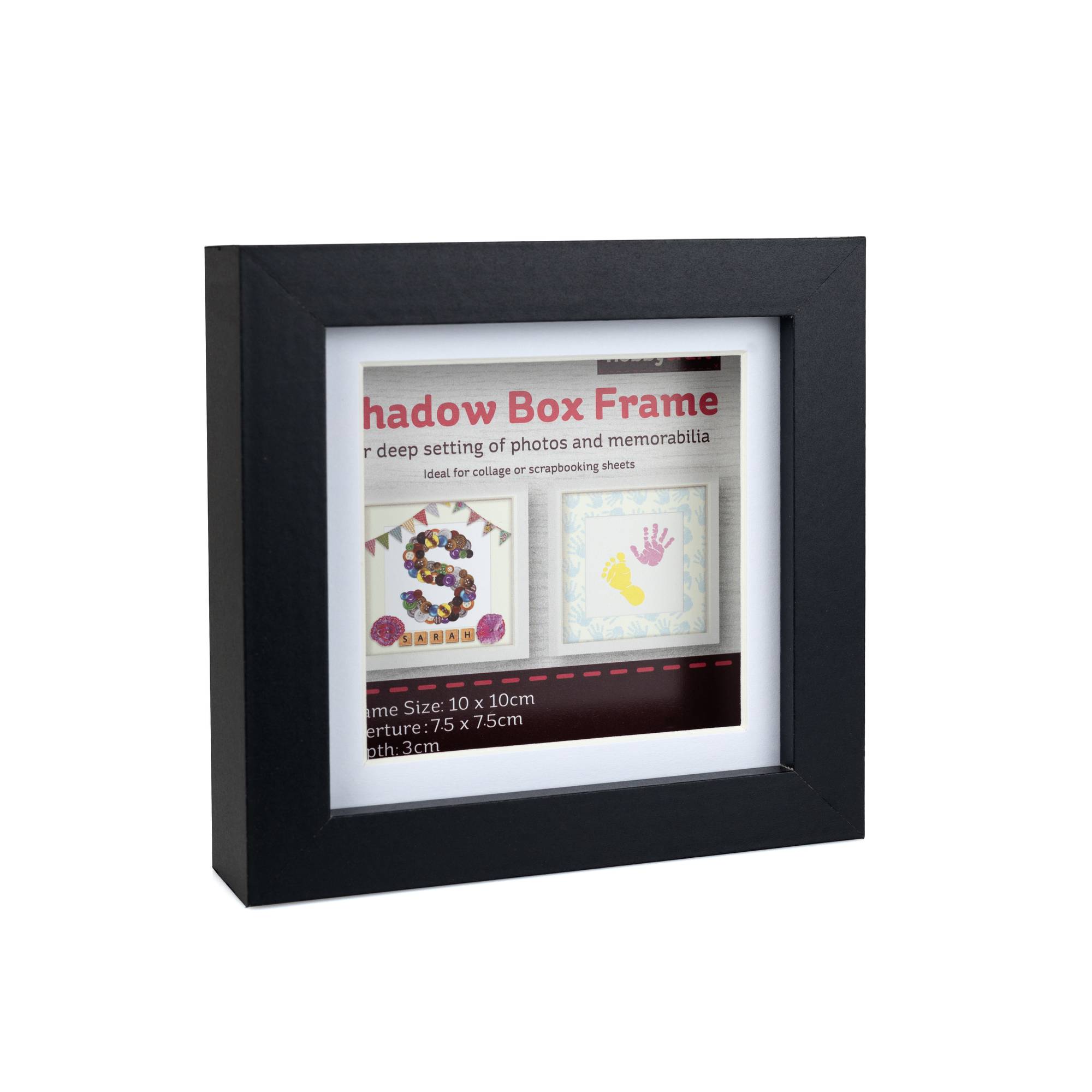 Black Shadow Box Frame 10cm x 10cm Hobbycraft