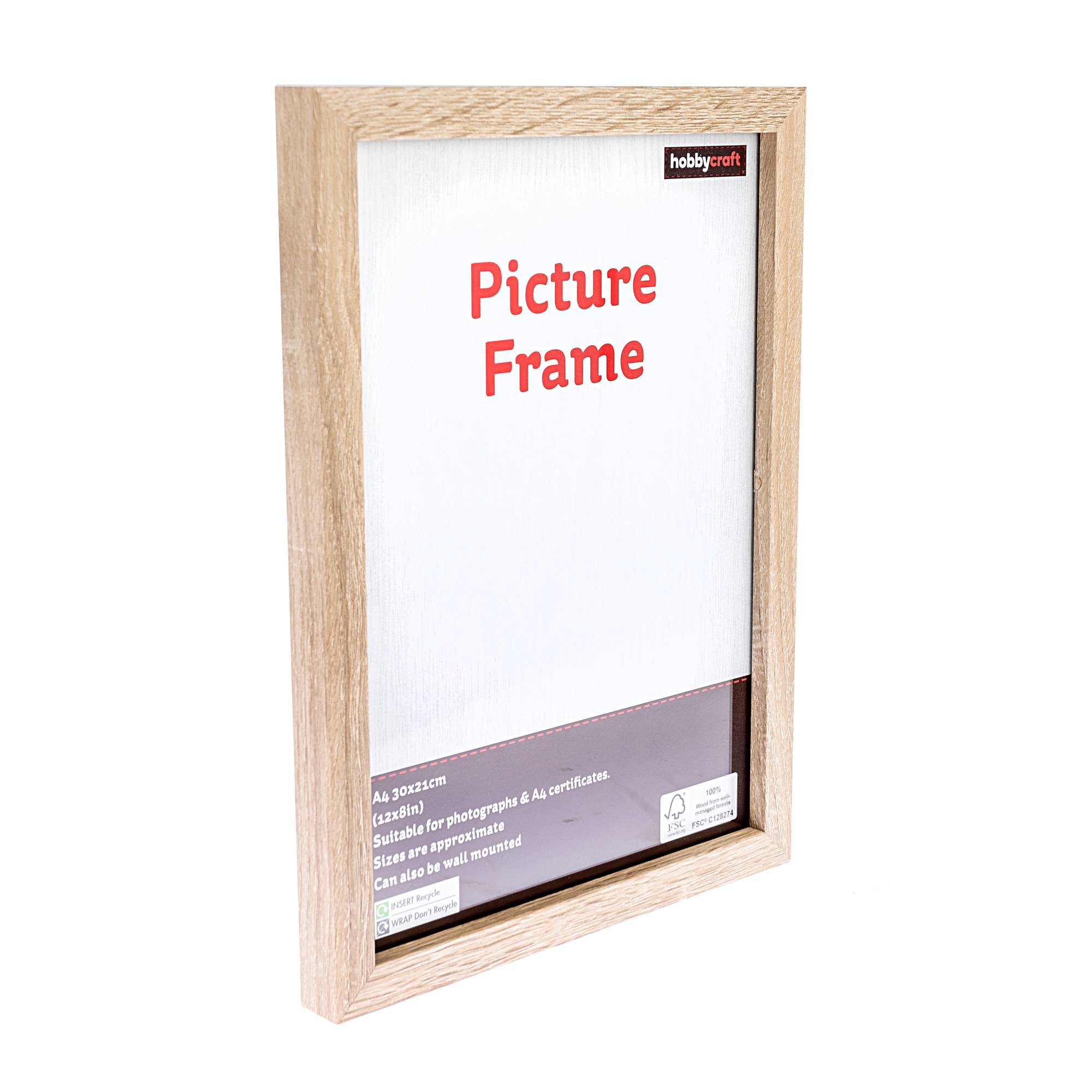 Buy Oak Effect Picture Frame 30cm x 40cm for GBP 12.50, Hobbycraft UK in  2023