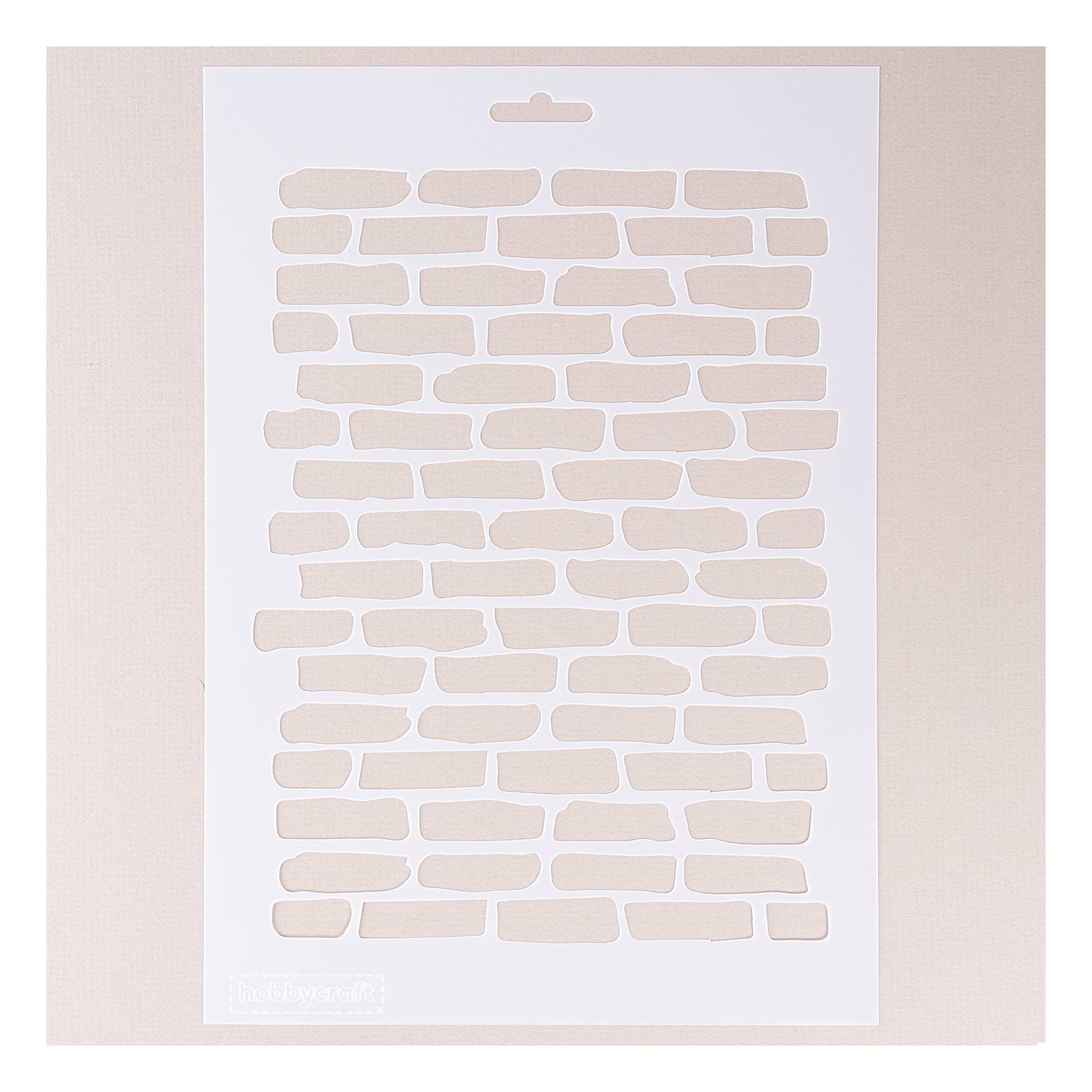 Brick Work Stencil 21cm x 29cm Hobbycraft