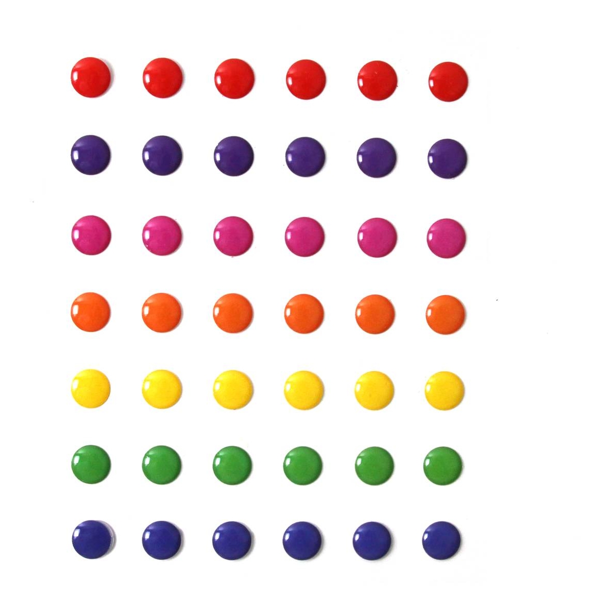 Mixed Bright Adhesive Gems 10mm 42 Pack Hobbycraft