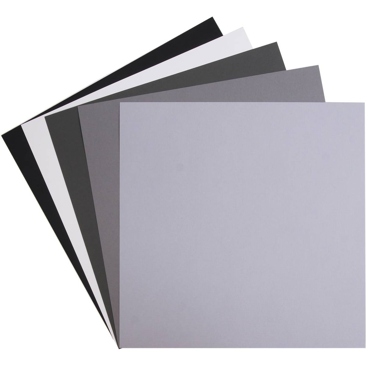 My Colours Grey Tones Canvas Cardstock 12 x 12 Inches 12 Pack Hobbycraft
