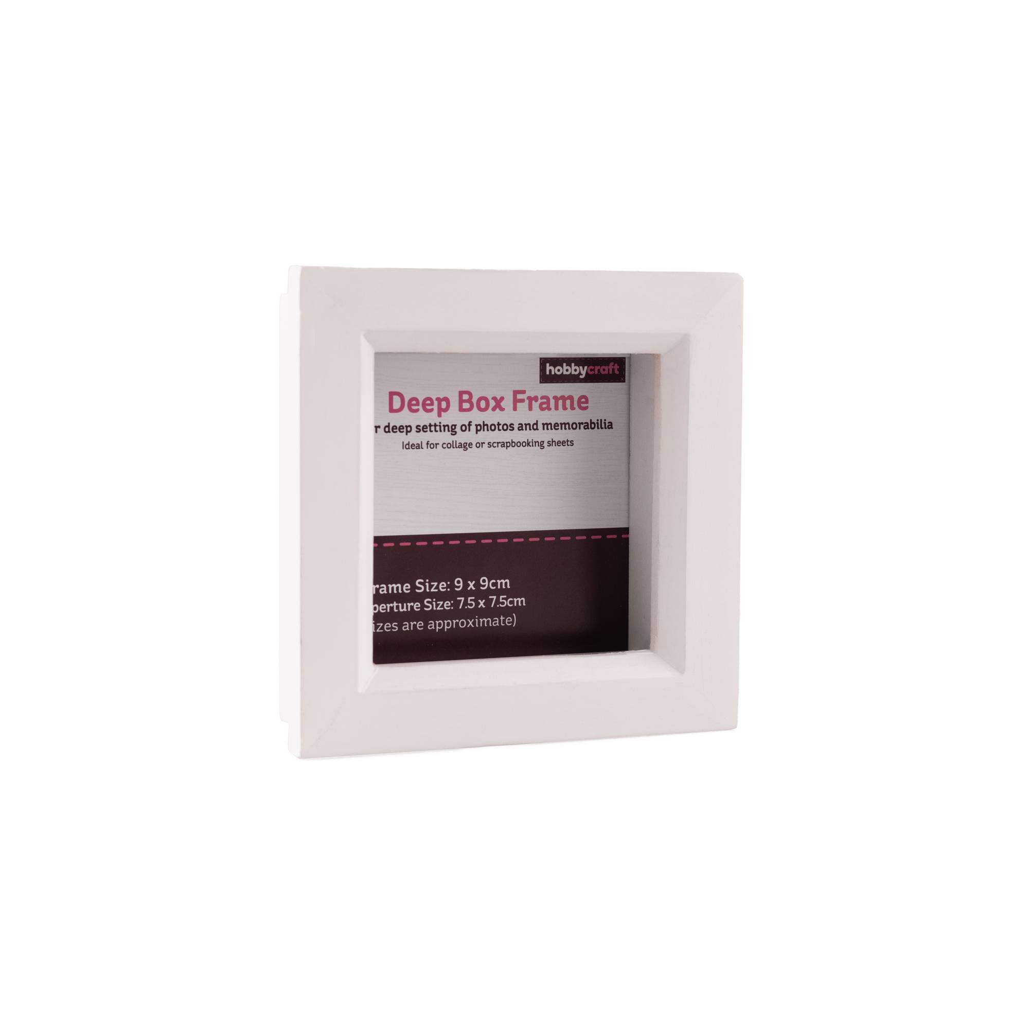White Deep Box Frame 7.5cm x 7.5cm Hobbycraft