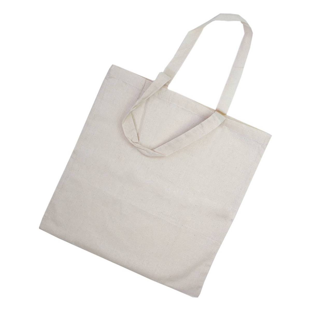 Set of 6 Blank Cotton Tote Bags Reusable 100% Cotton Reusable Tote Bags  Natural