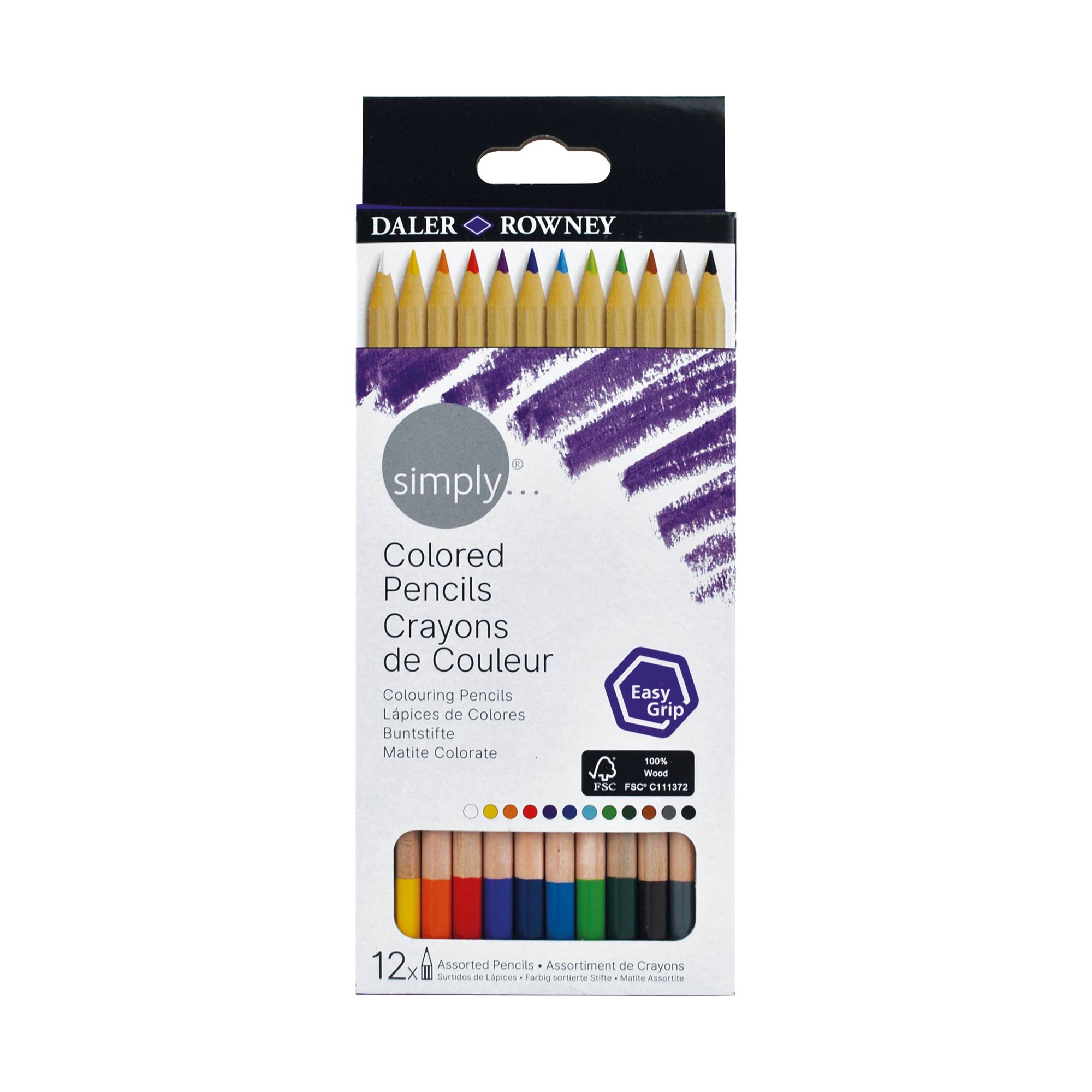 DalerRowney Simply Colouring Pencils 12 Pack Hobbycraft
