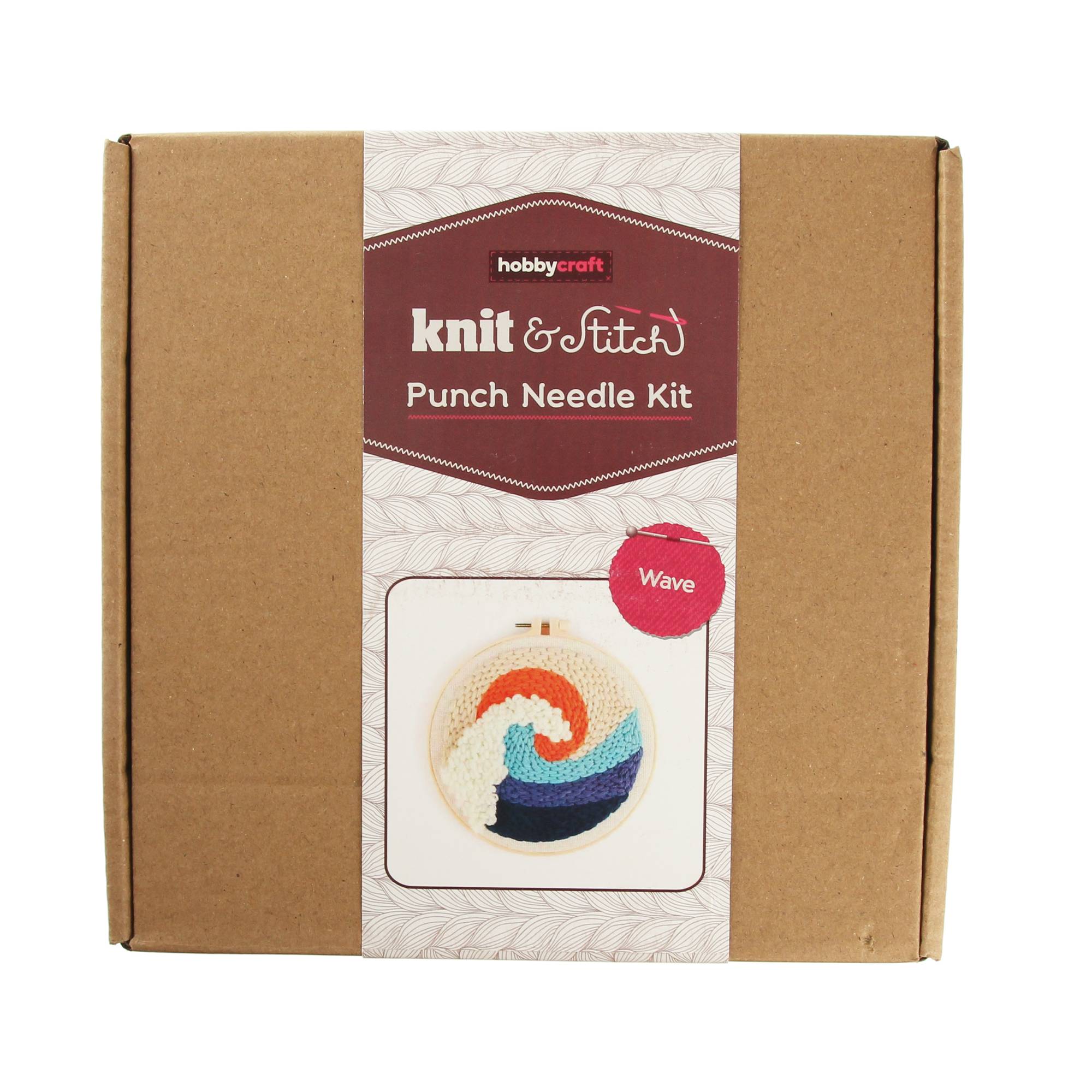 Wave Embroidery Punch Needle Hoop Kit 20cm Hobbycraft
