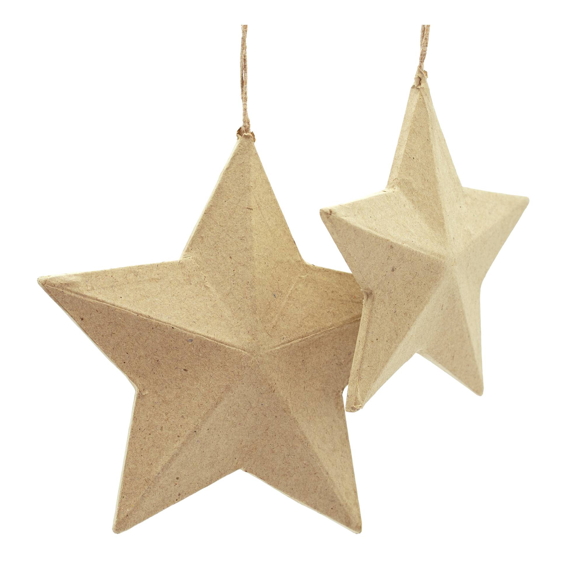Mache Hanging Star Decorations 2 Pack Hobbycraft