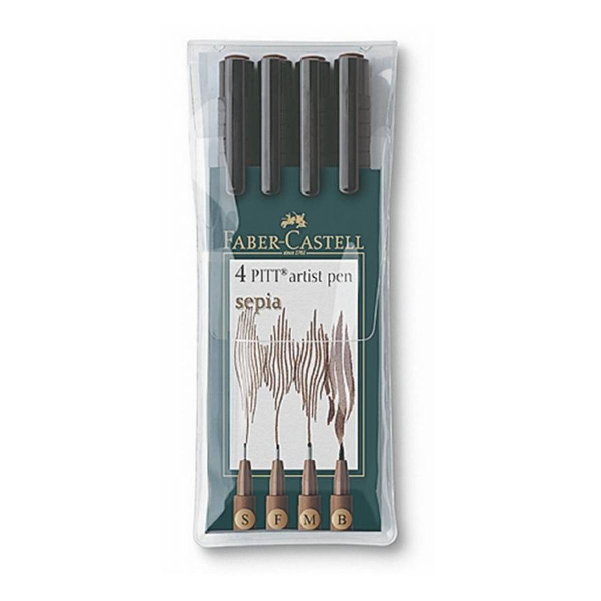 Faber-Castell PITT Sepia Artists' Fine Pens Pack Hobbycraft