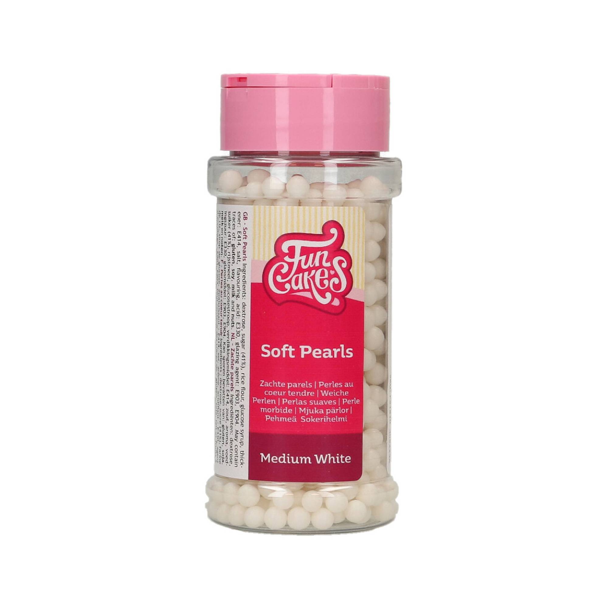 FunCakes White Soft Pearls 4mm 60g Hobbycraft