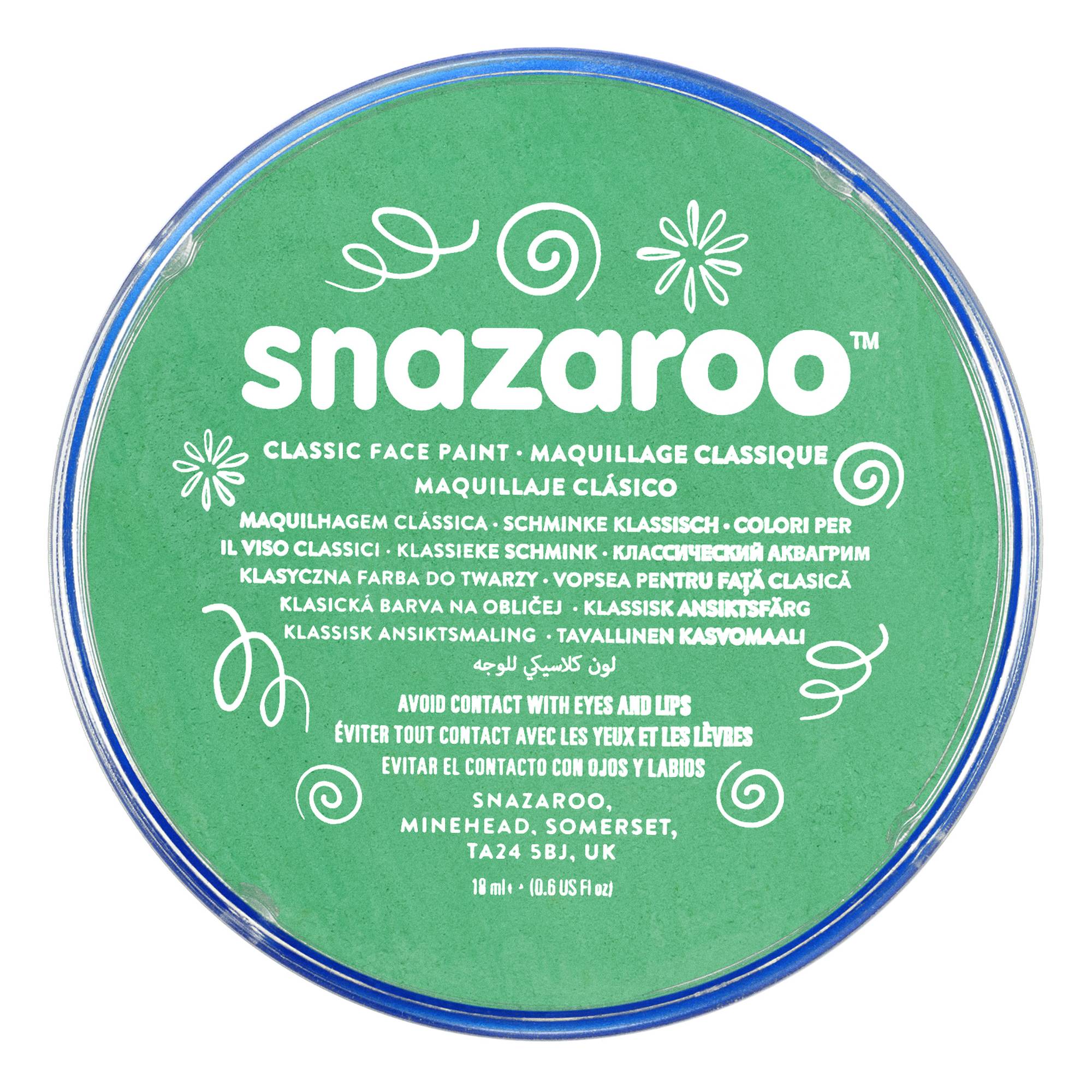 Snazaroo Bright Green Face Paint Compact 18ml