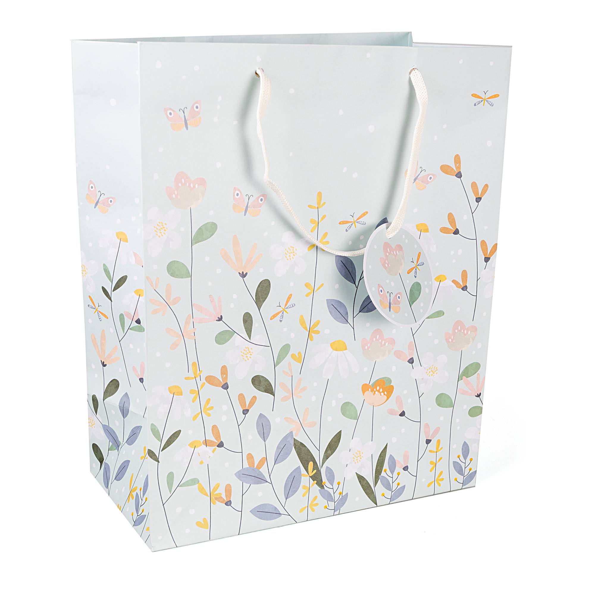 Delicate Flowers Birthday Wishes Gift Bag 37.5cm x 27cm Hobbycraft