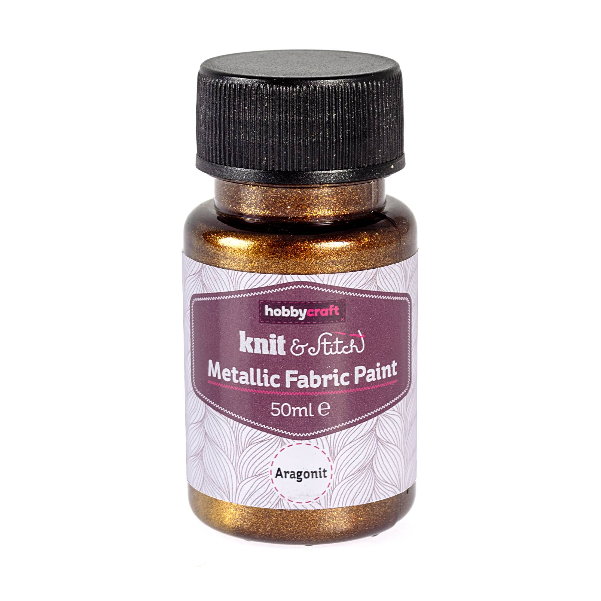 Aragonit Metallic Fabric Paint 50ml Hobbycraft