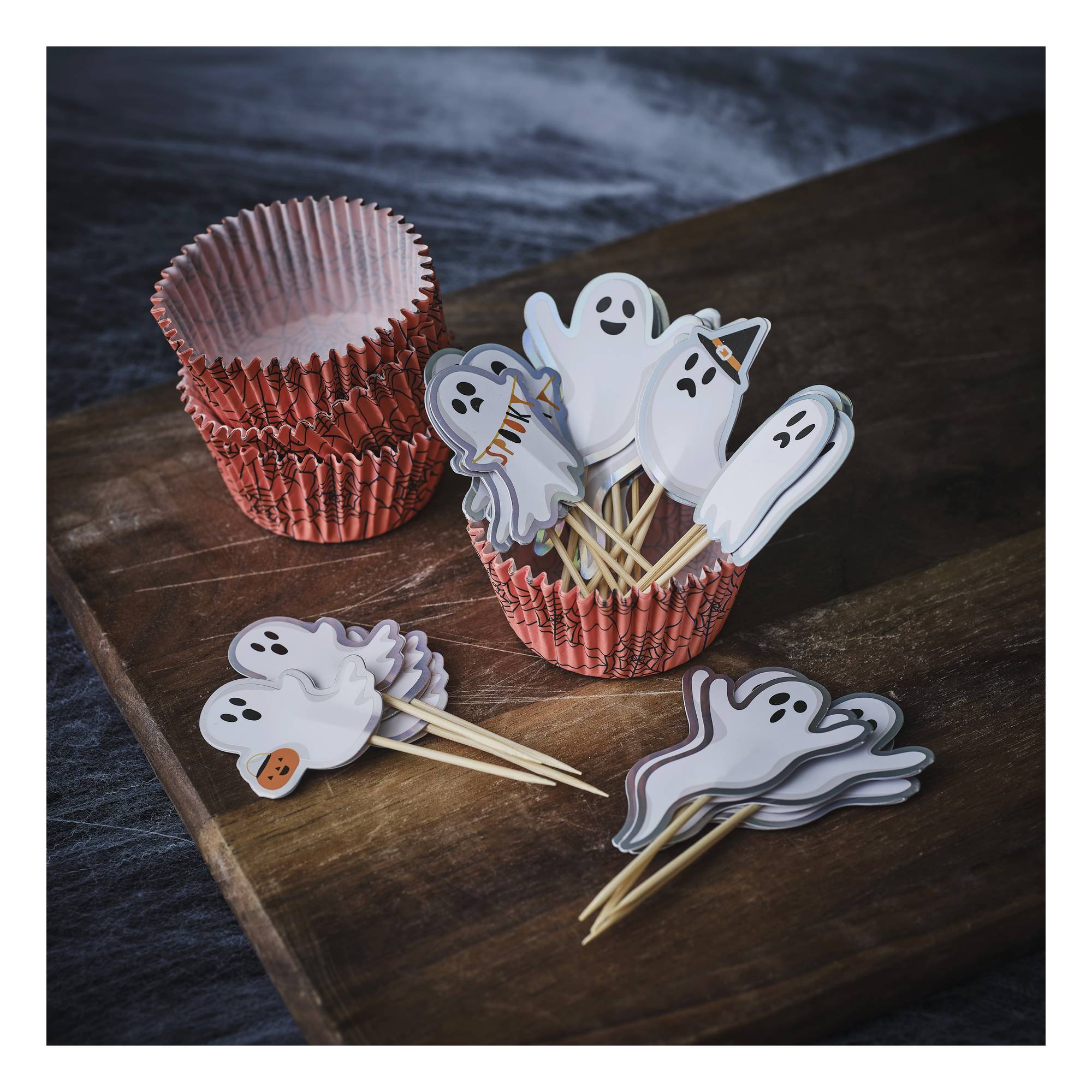 Ghost Cupcake Kit 24 Pack Hobbycraft