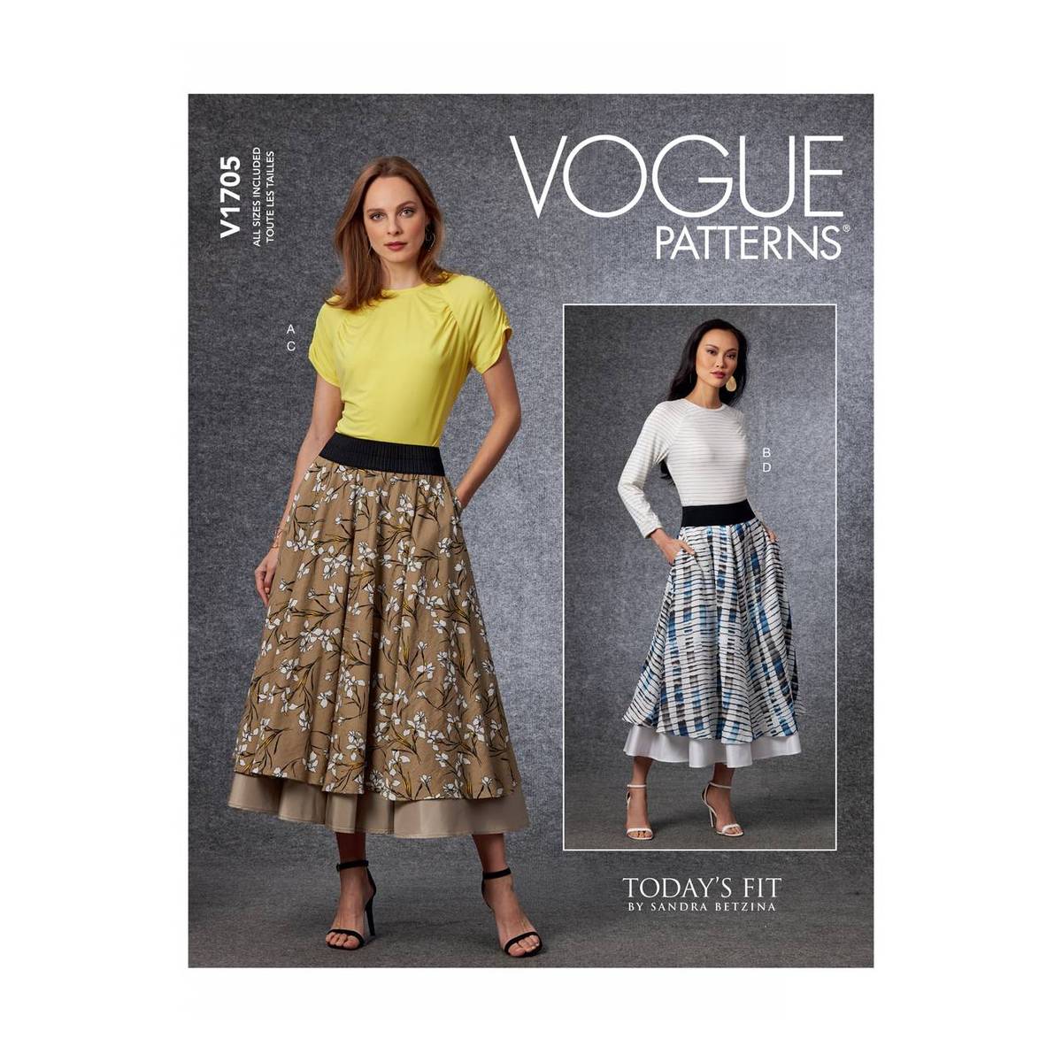 Vogue Top and Skirt Sewing Pattern V1705 | Hobbycraft