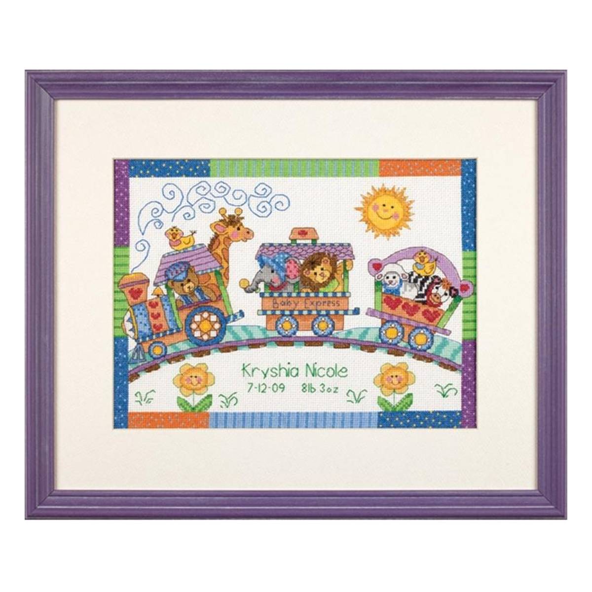 Dimensions Baby Birth Record Express Counted Cross Stitch Kit 30cm x