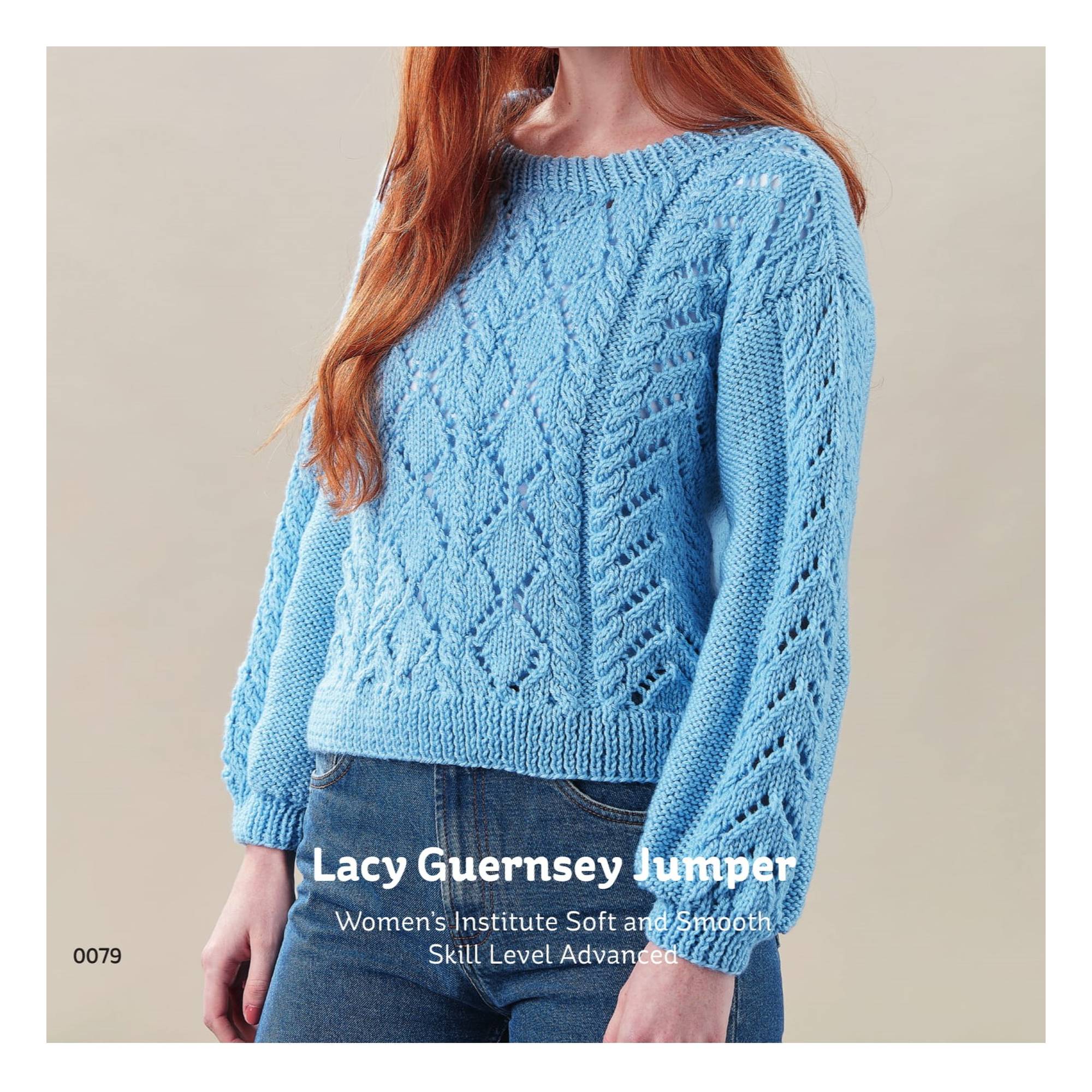 Women's Institute Vintage Lacy Guernsey Jumper Digital Pattern
