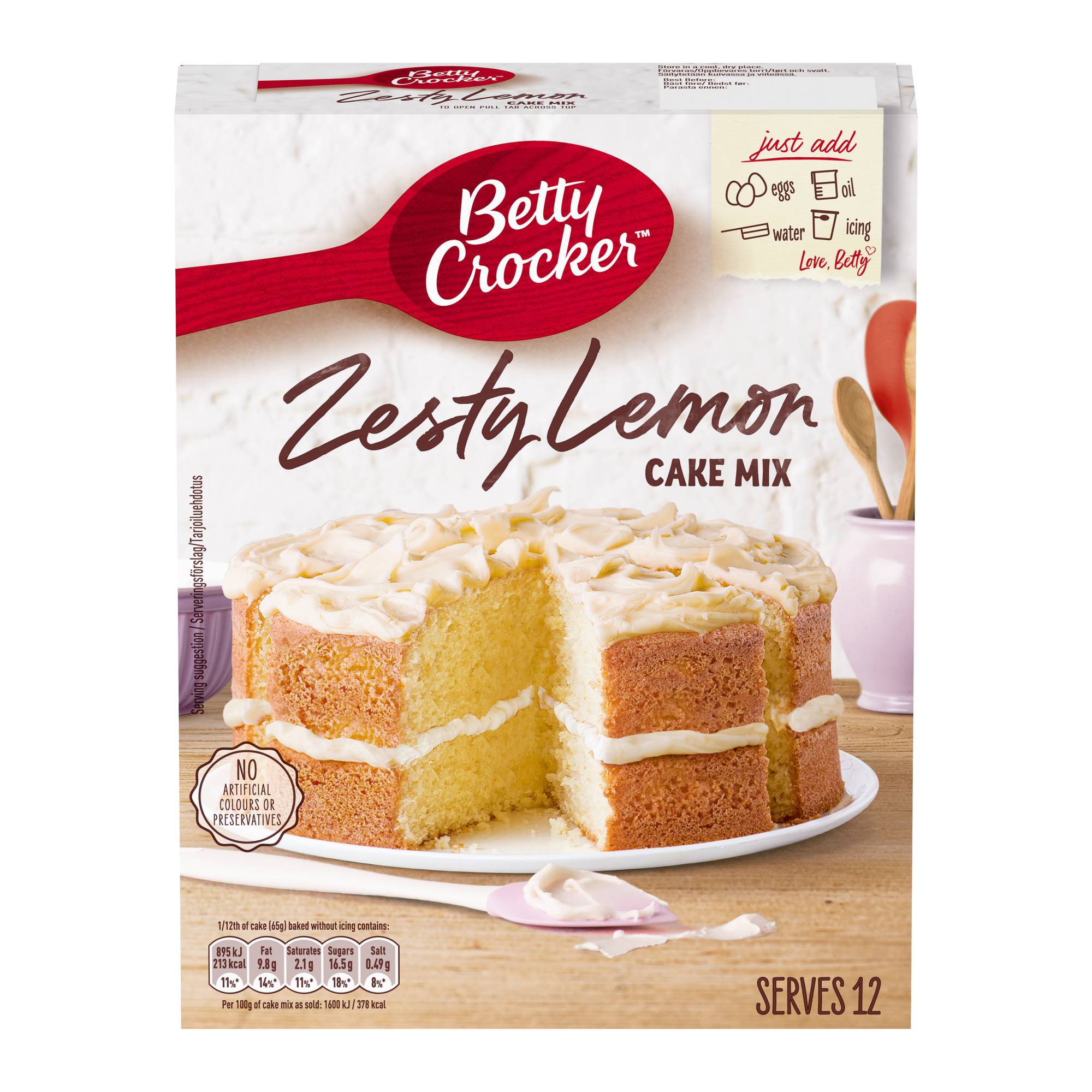 Betty Crocker Zesty Lemon Cake Mix 425g Hobbycraft