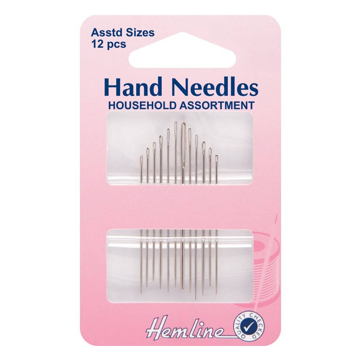 Hemline Household Hand Needles 12 Pack Hobbycraft