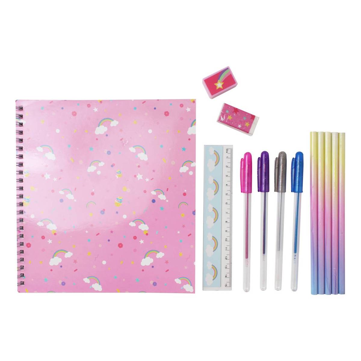 Rainbow Notebook Stationery Set Hobbycraft