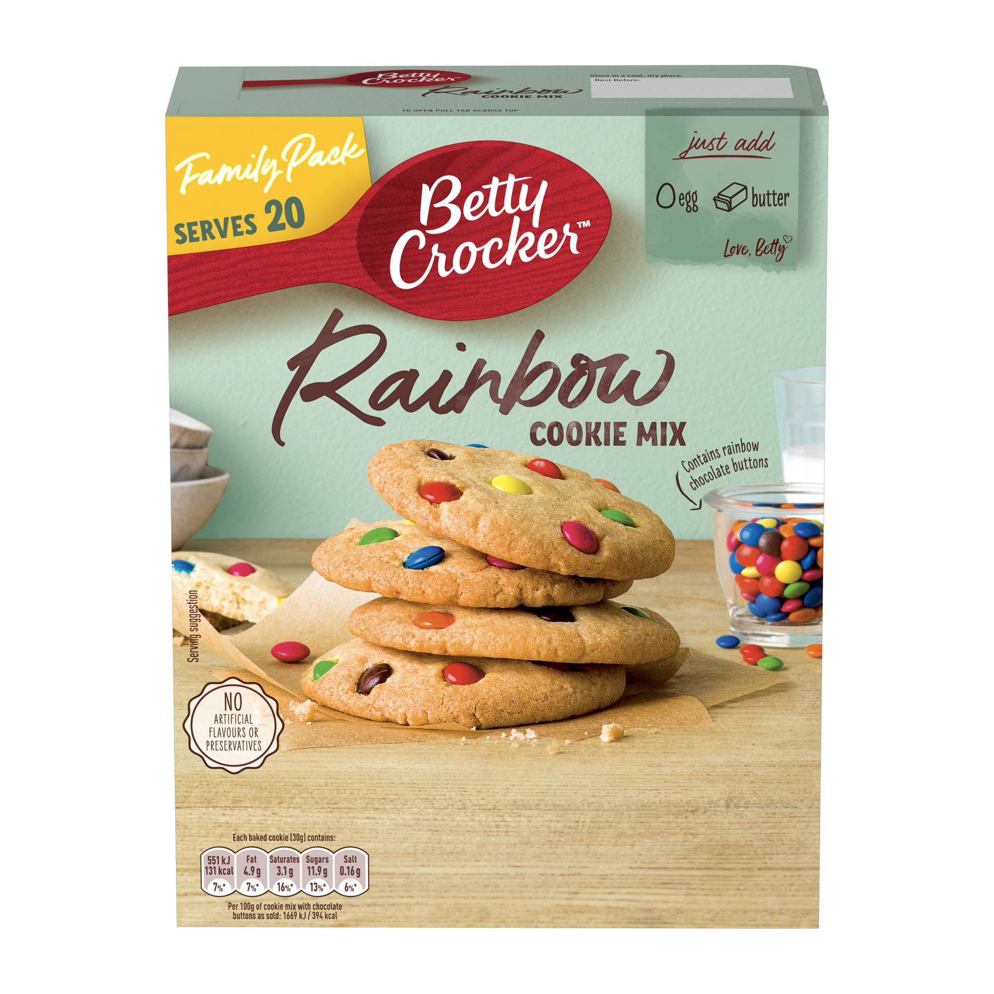 Betty Crocker Rainbow Cookie Mix 495g Hobbycraft